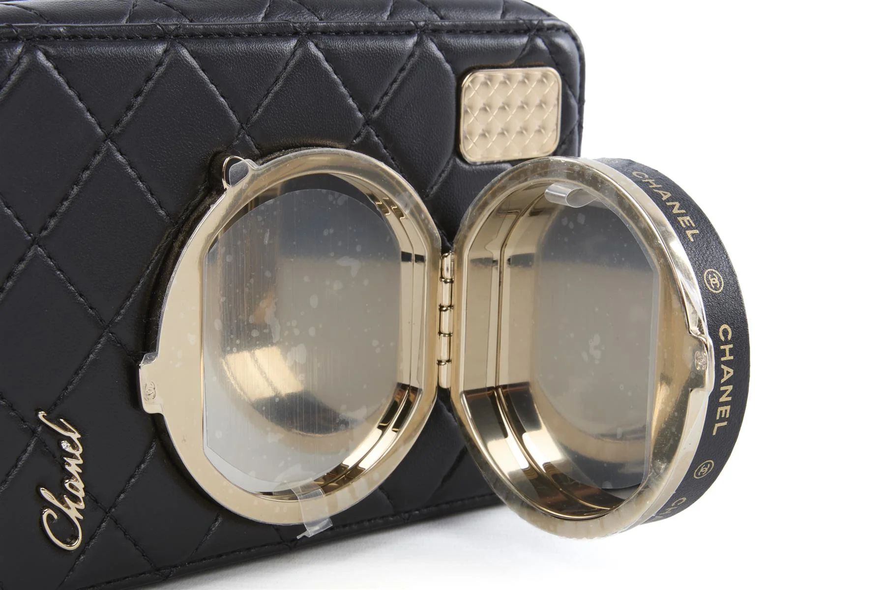 CHANEL BLACK 2024 CAMERA QUILTED LEATHER SHOULDER BAG - Image 10