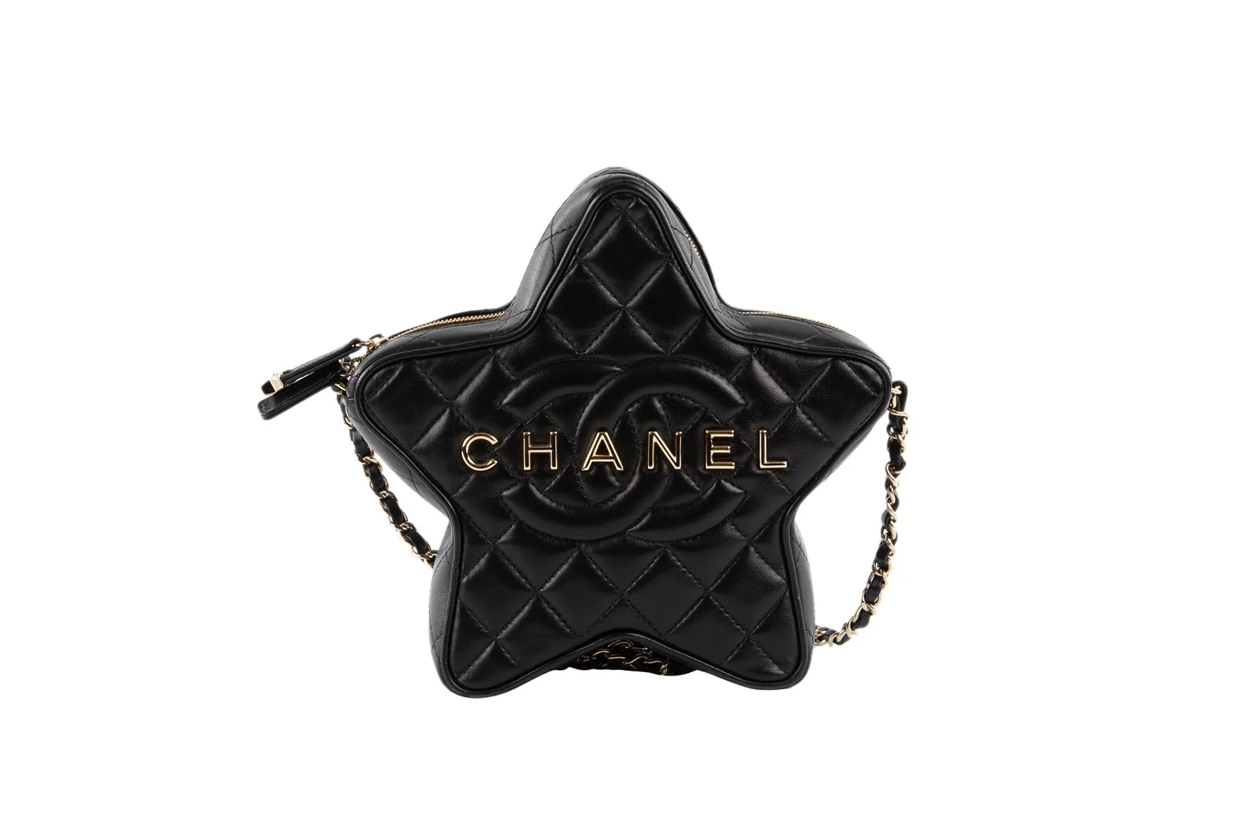 CHANEL BLACK 2024 STAR QUILTED LEATHER SHOULDER BAG - Image 2