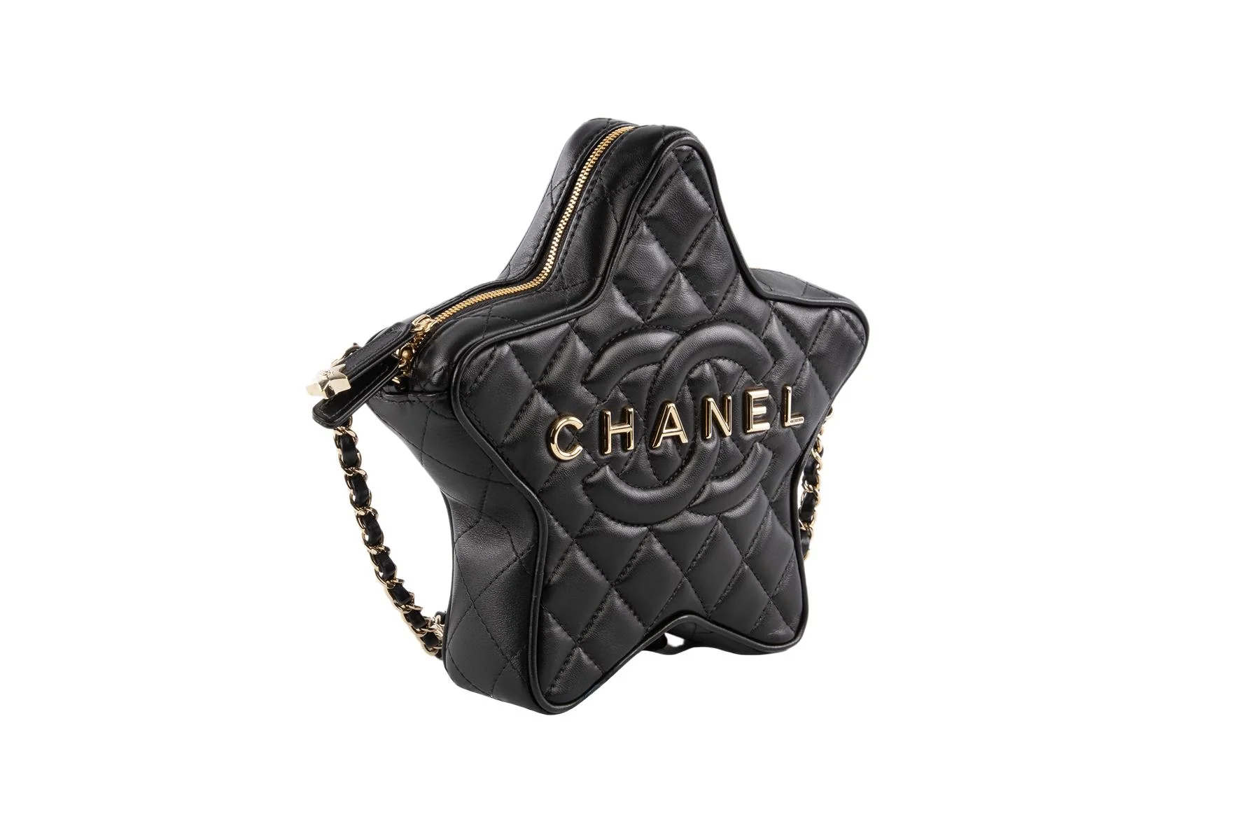 CHANEL BLACK 2024 STAR QUILTED LEATHER SHOULDER BAG - Image 3