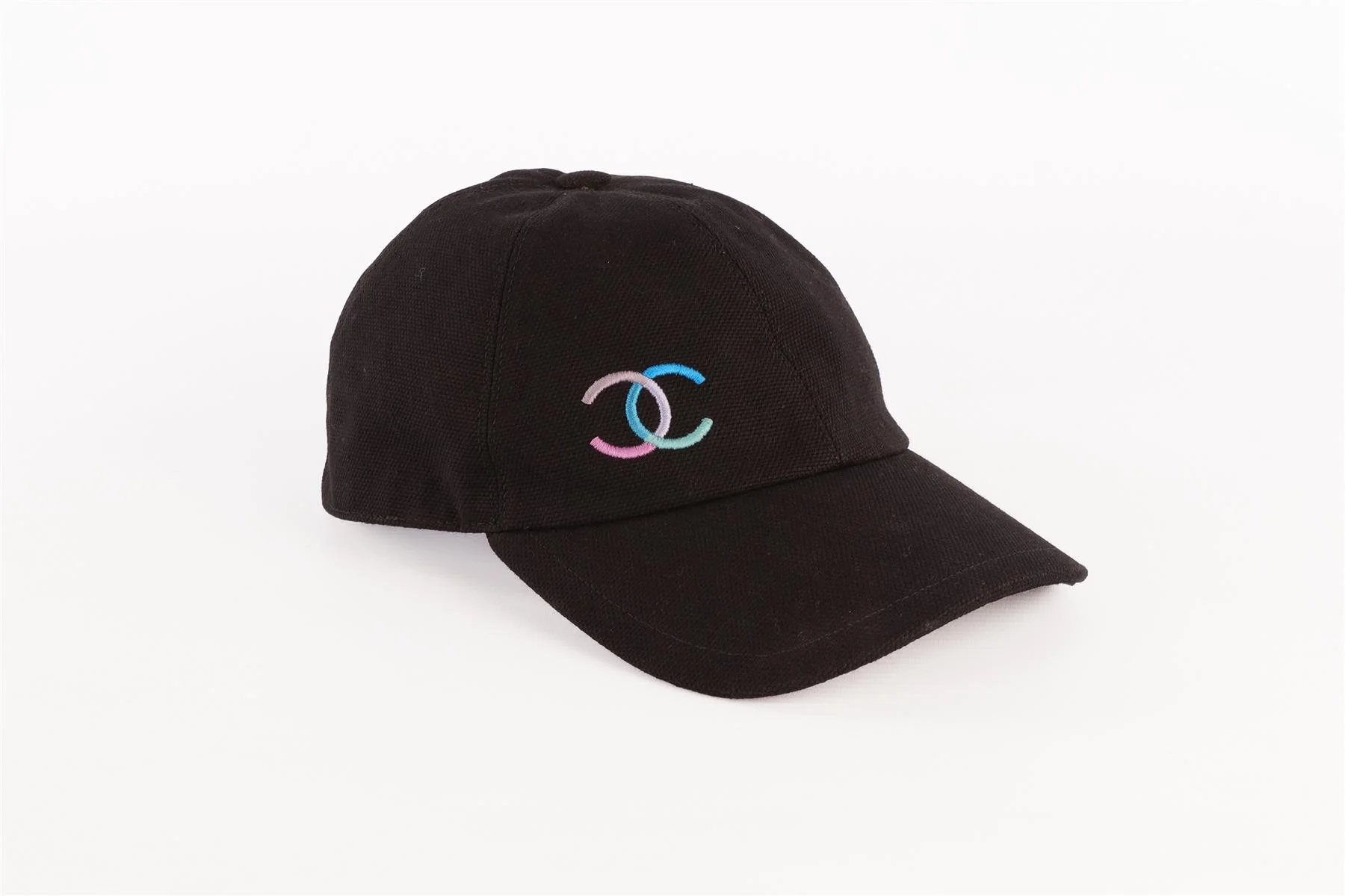 CHANEL BLACK COTTON BASEBALL CAP ONE SIZE - Image 2