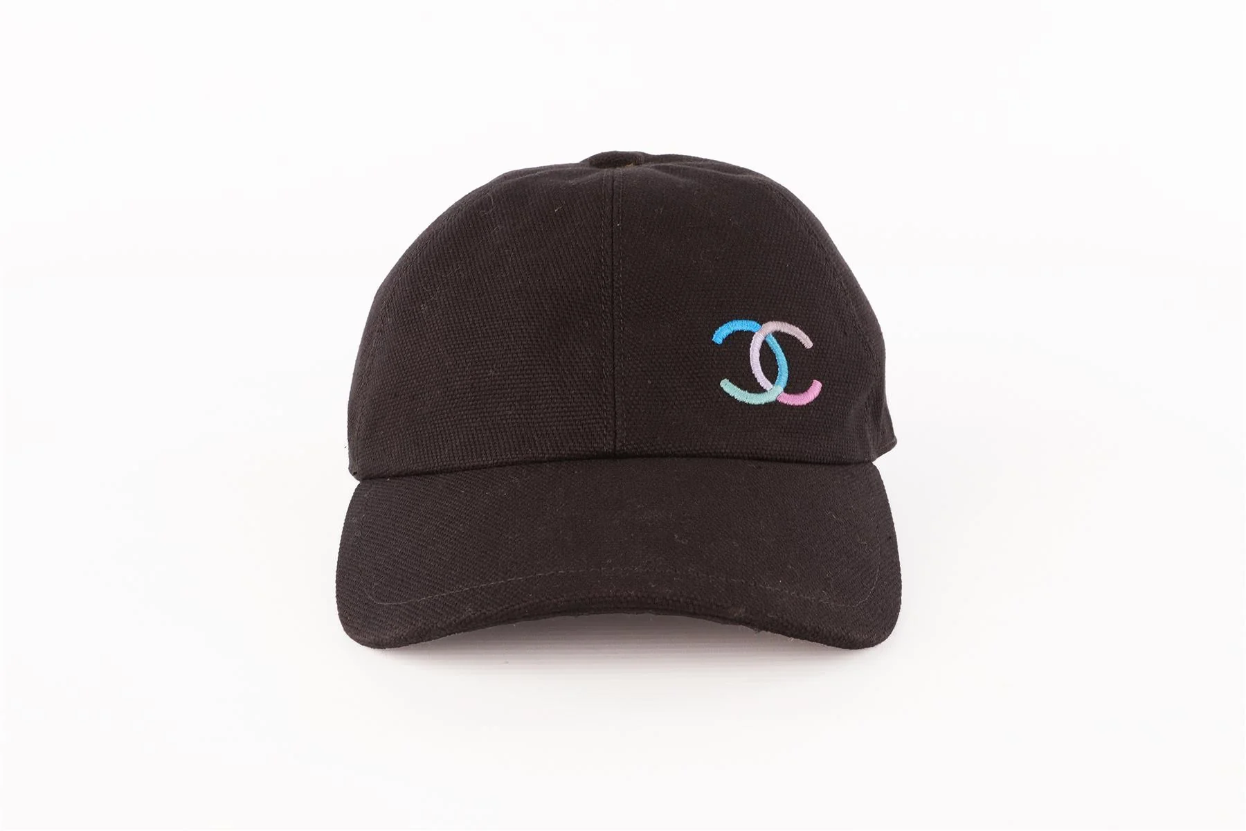 CHANEL BLACK COTTON BASEBALL CAP ONE SIZE - Image 4
