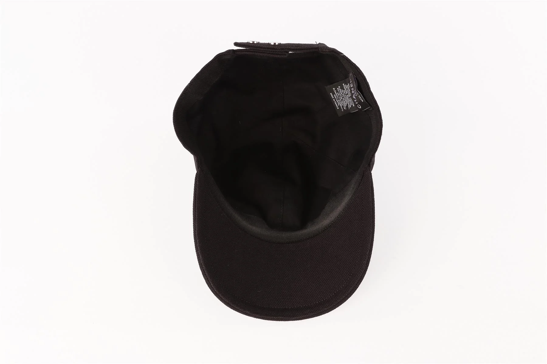 CHANEL BLACK COTTON BASEBALL CAP ONE SIZE - Image 7