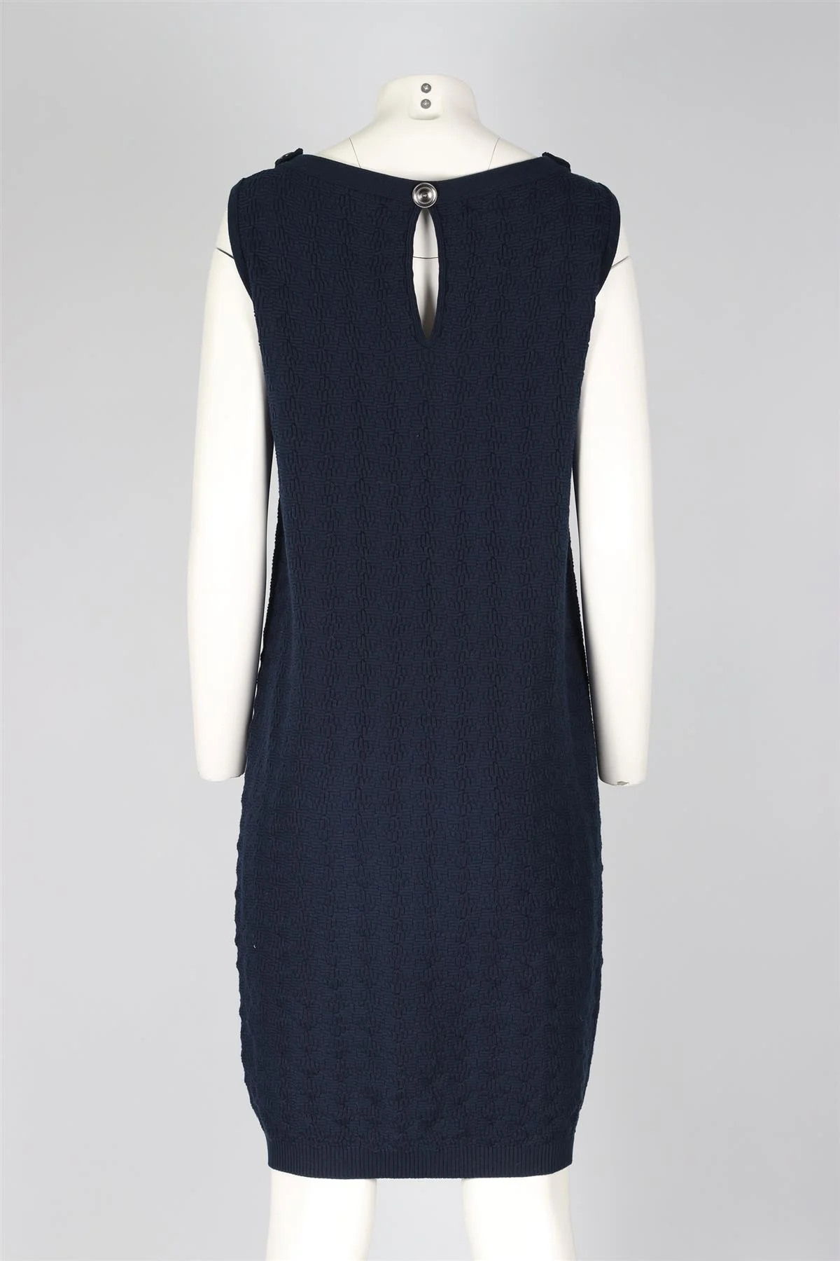 CHANEL BLUE 2014 COTTON DRESS FR 42 UK 14 - Image 4
