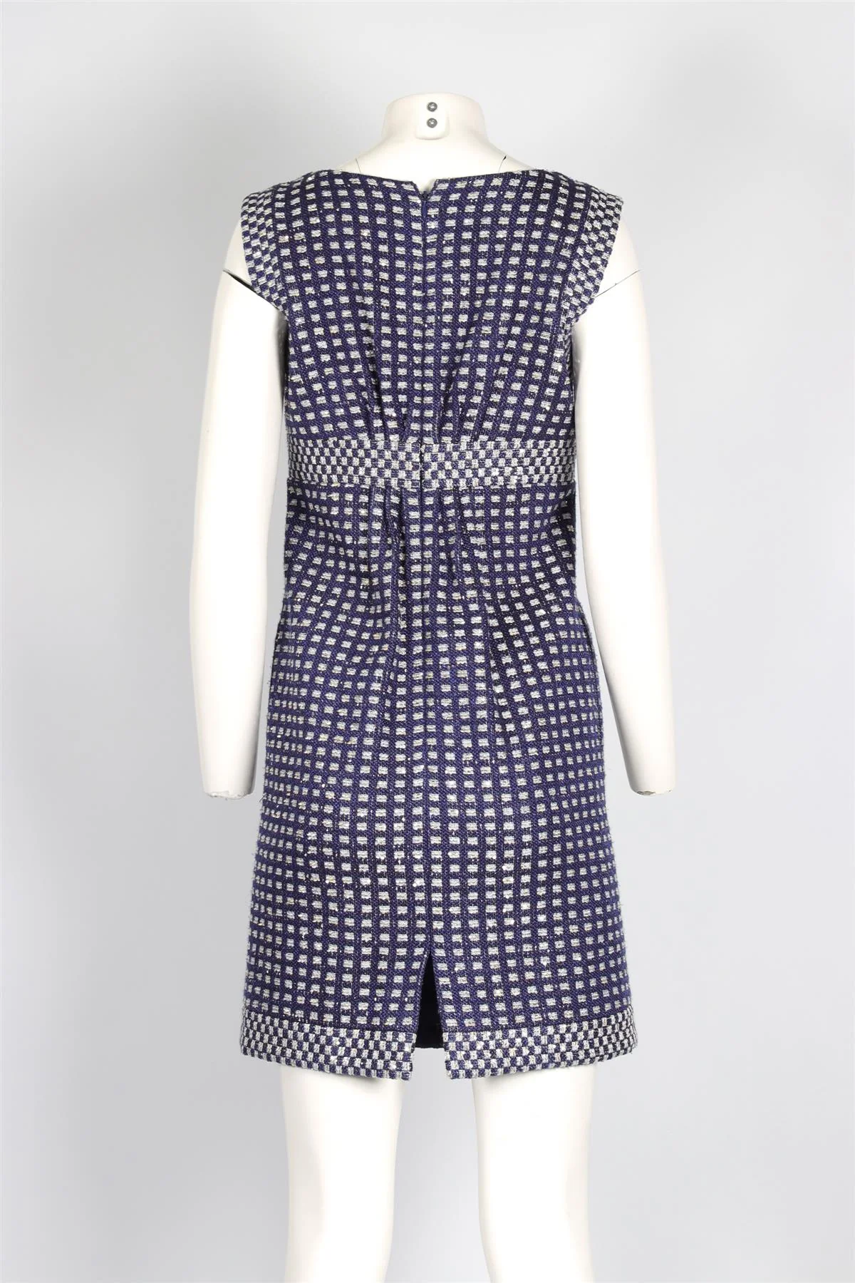 CHANEL BLUE 2017 TWEED MINI DRESS FR 38 UK 10 - Image 4