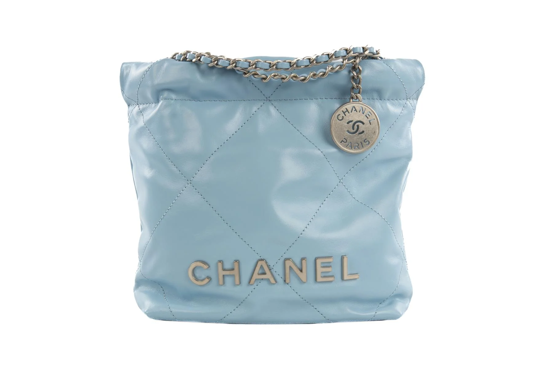 CHANEL BLUE 2023 22 MINI QUILTED LEATHER SHOULDER BAG - Image 2