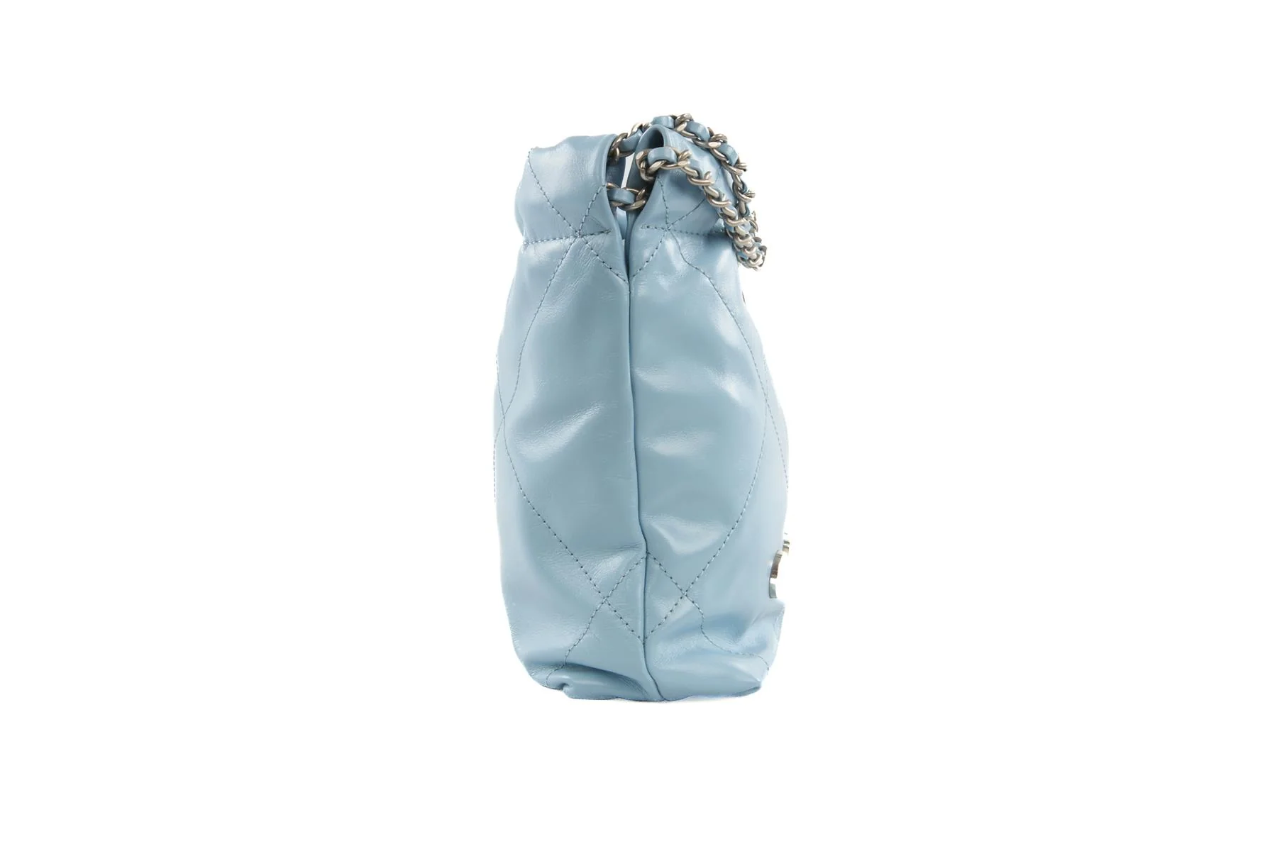 CHANEL BLUE 2023 22 MINI QUILTED LEATHER SHOULDER BAG - Image 5