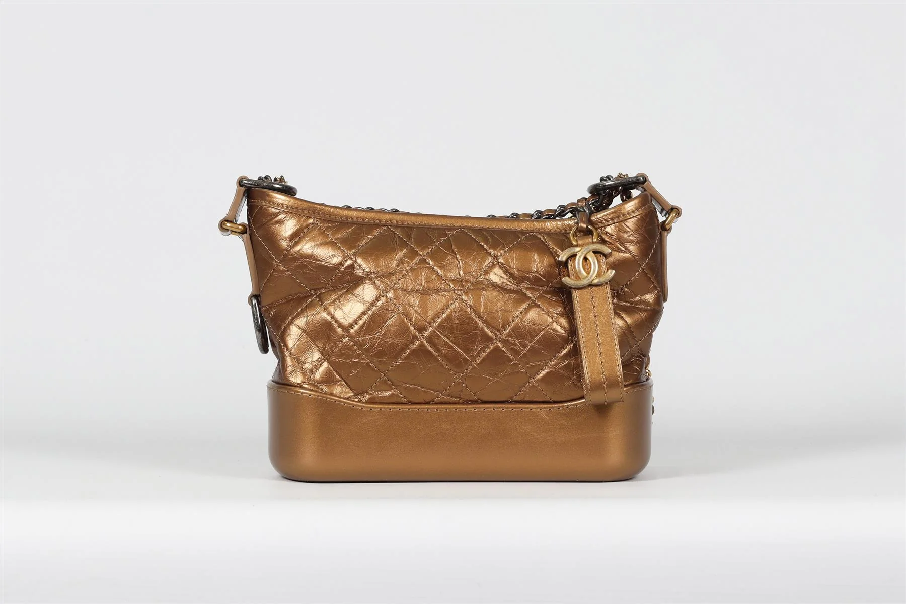 CHANEL BRONZE 2017 GABRIELLE SMALL QUILTED SHOULDER BAG - Image 2