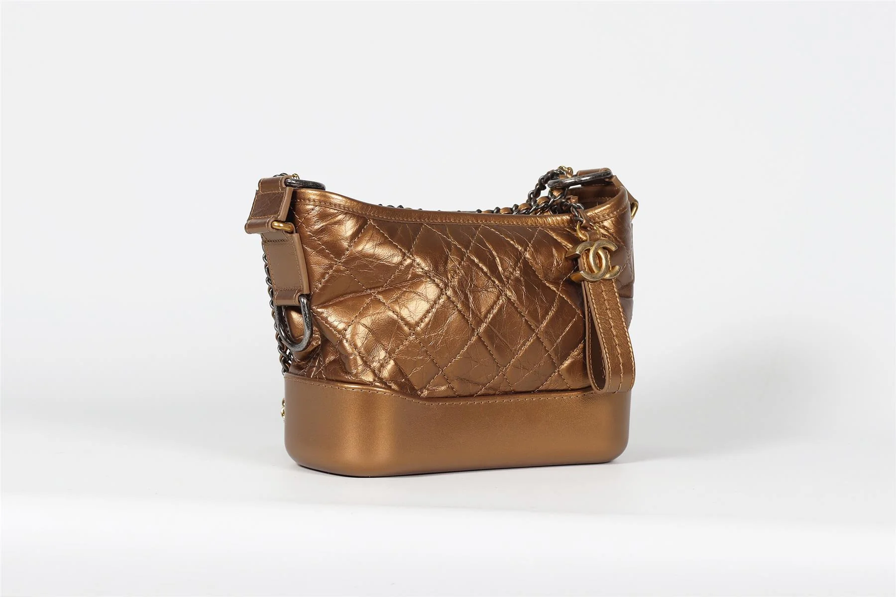 CHANEL BRONZE 2017 GABRIELLE SMALL QUILTED SHOULDER BAG - Image 4