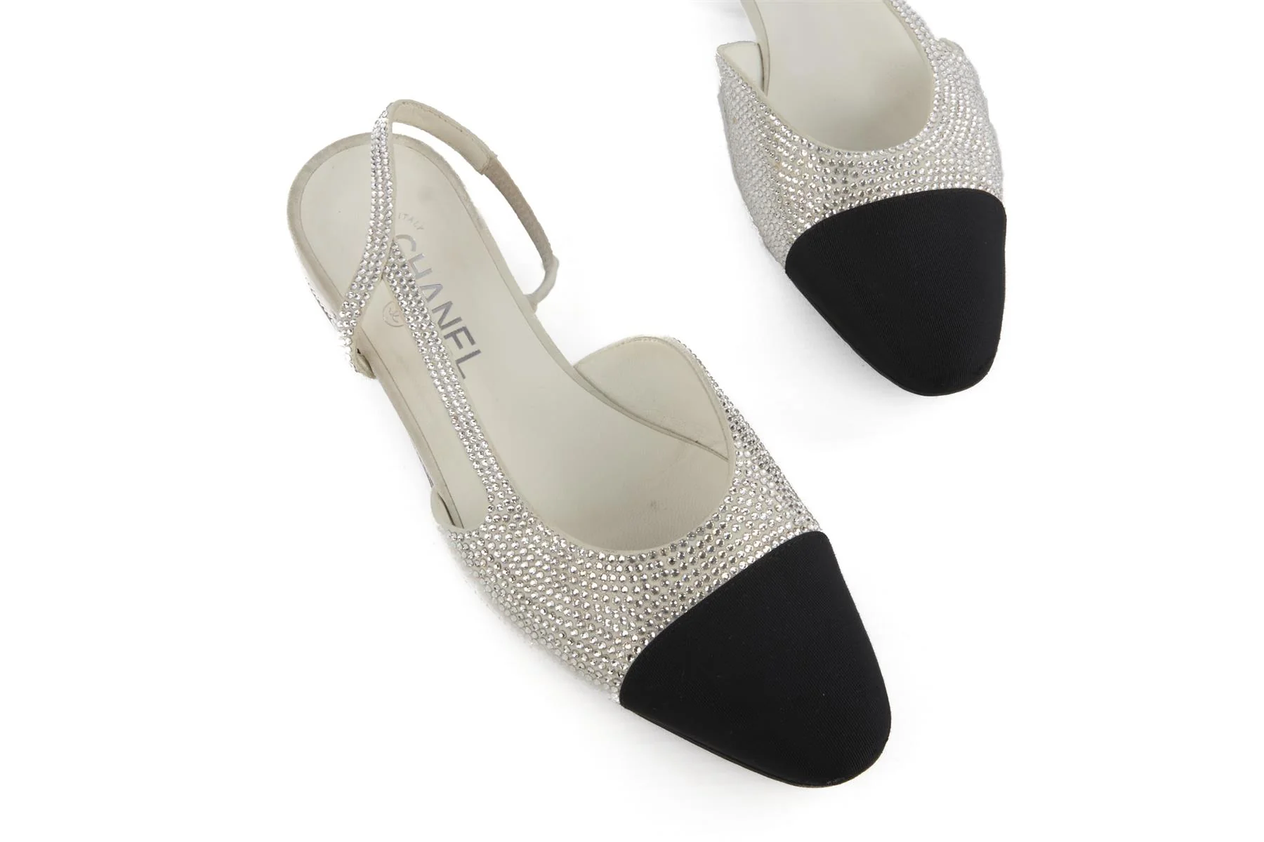 CHANEL ECRU 2025 CRYSTAL SLINGBACK PUMPS EU 39 UK 6 US 9 - Image 4