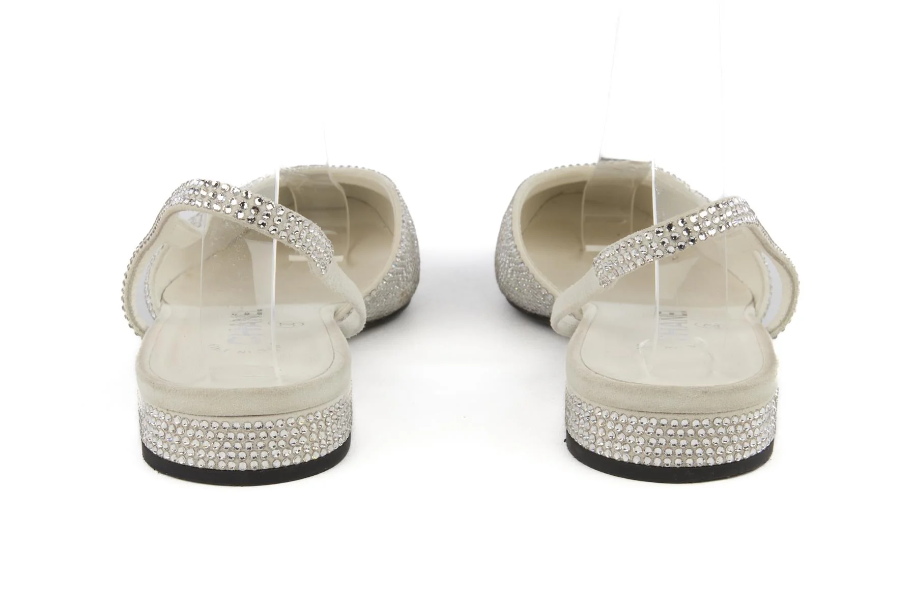 CHANEL ECRU 2025 CRYSTAL SLINGBACK PUMPS EU 39 UK 6 US 9 - Image 5