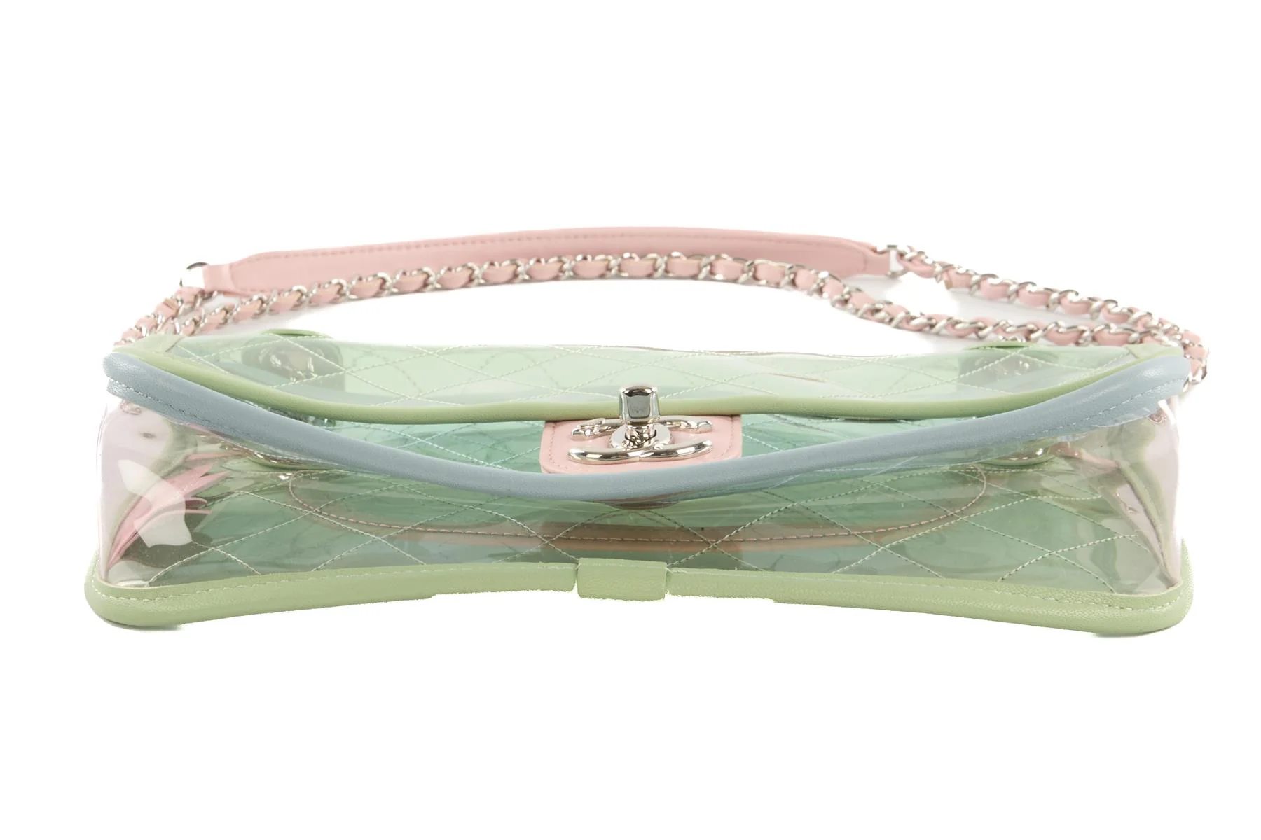 CHANEL GREEN 2018 COCO SPLASH FLAP PVC SHOULDER BAG - Image 8