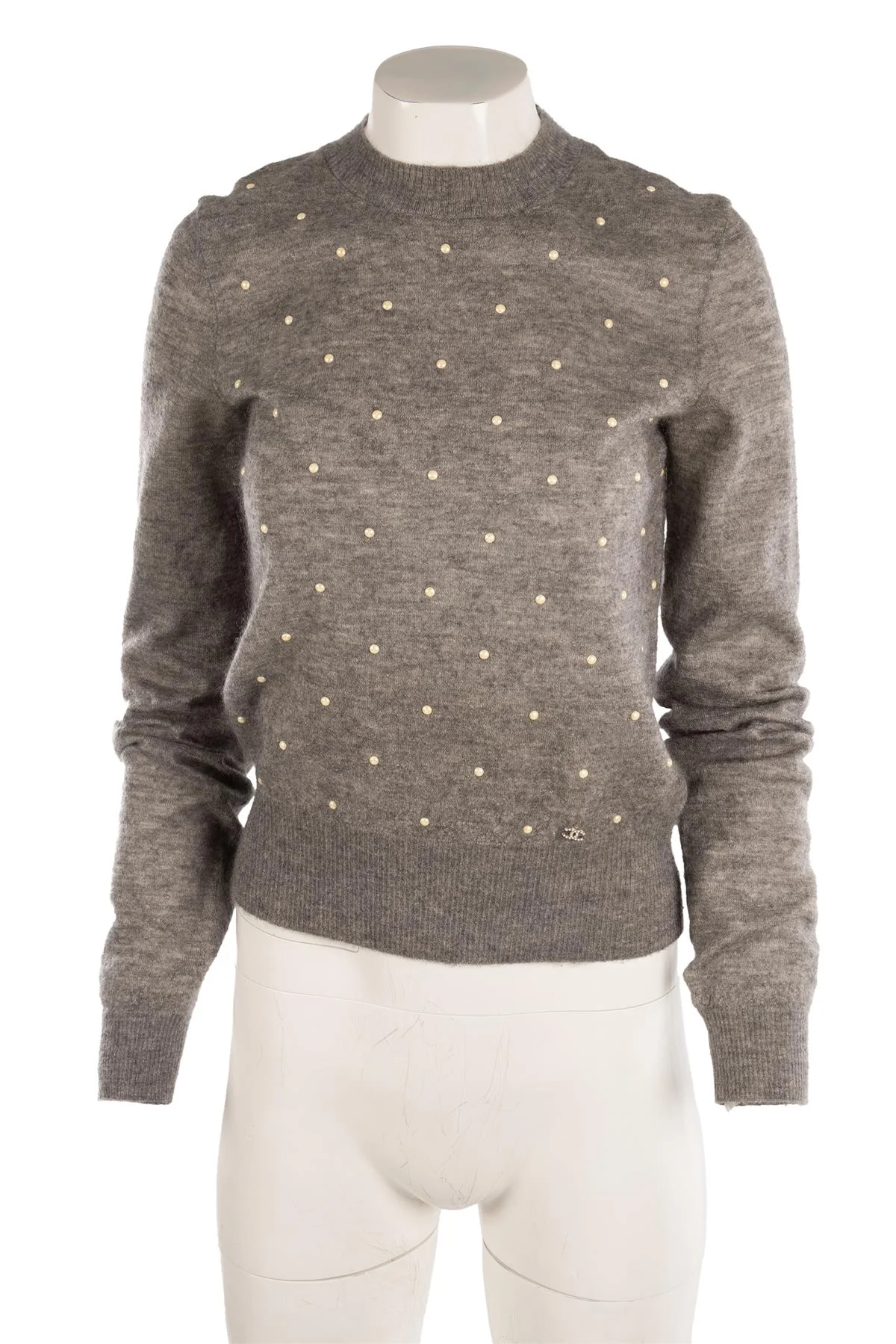 CHANEL GREY 2014 CASHMERE SWEATER FR 36 UK 8 - Image 2