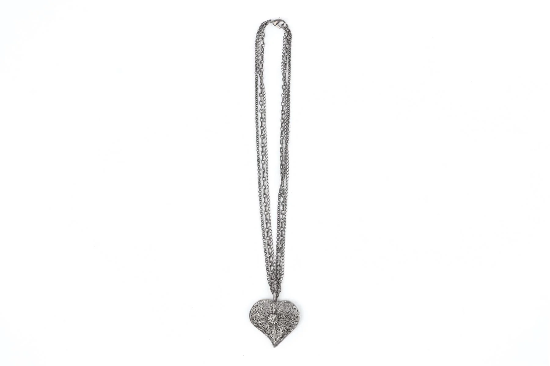 CHANEL GREY 2015 CC CHAIN NECKLACE - Image 2