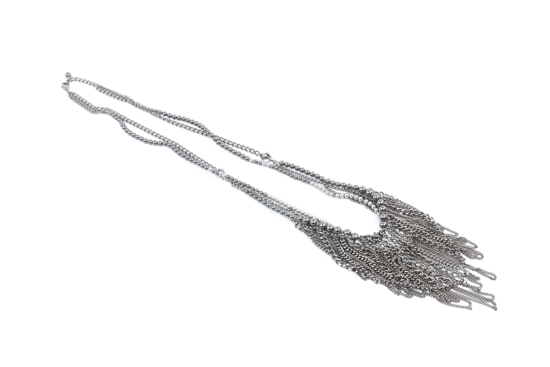 CHANEL GREY 2015 CC CHAIN NECKLACE - Image 6