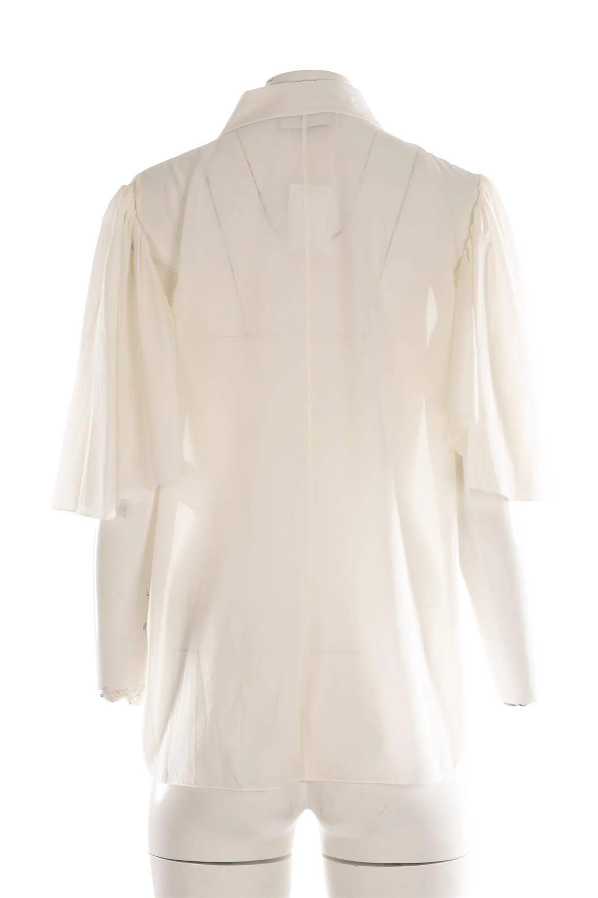CHANEL IVORY 2025 SILK SHIRT FR 44 UK 16 - Image 4