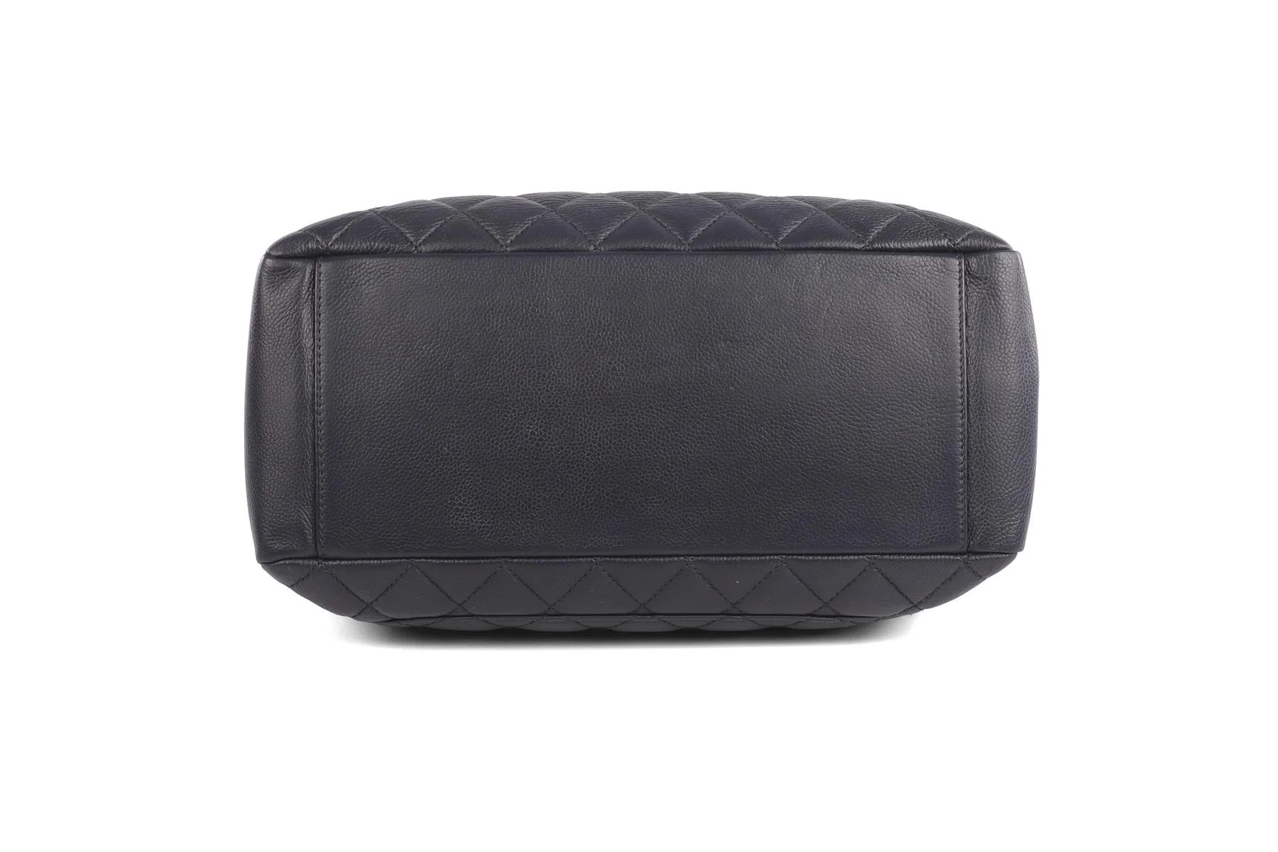 CHANEL NAVY 2008-2009 GRAND SHOPPING GST CAVIAR LEATHER TOTE BAG - Image 7