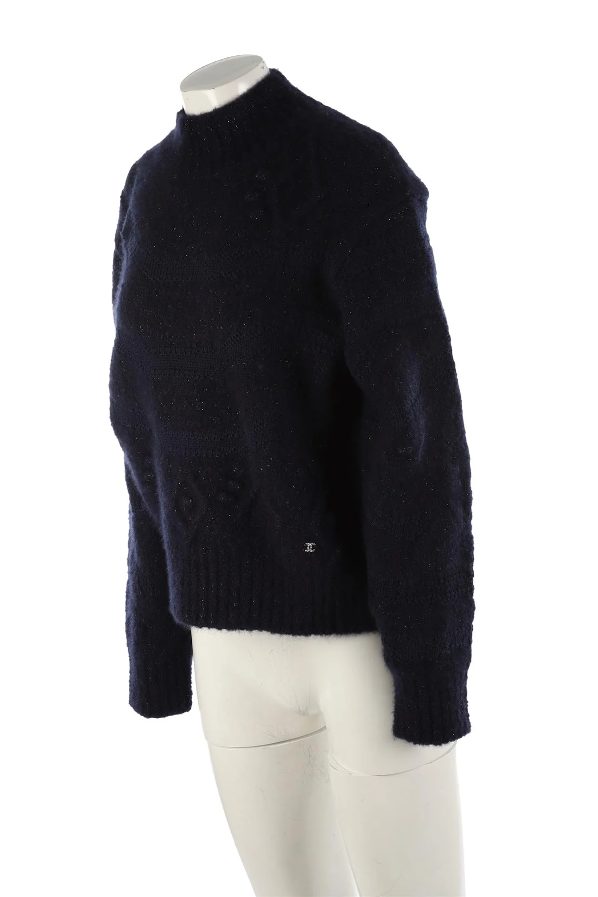CHANEL NAVY 2023 CASHMERE JUMPER FR 42 UK 14 - Image 3