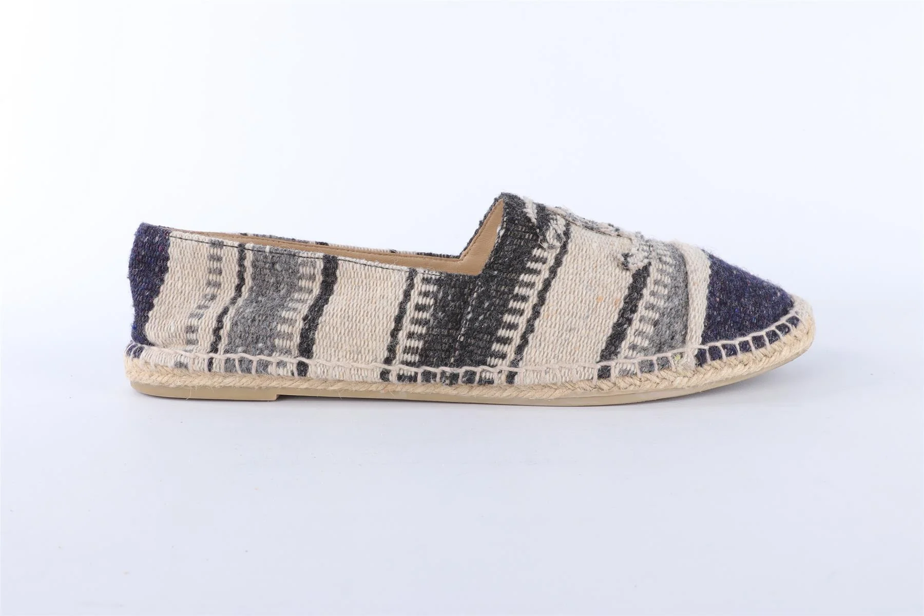 CHANEL NAVY MEN'S WOVEN ESPADRILLES EU 43 UK 9 US 10 - Image 2