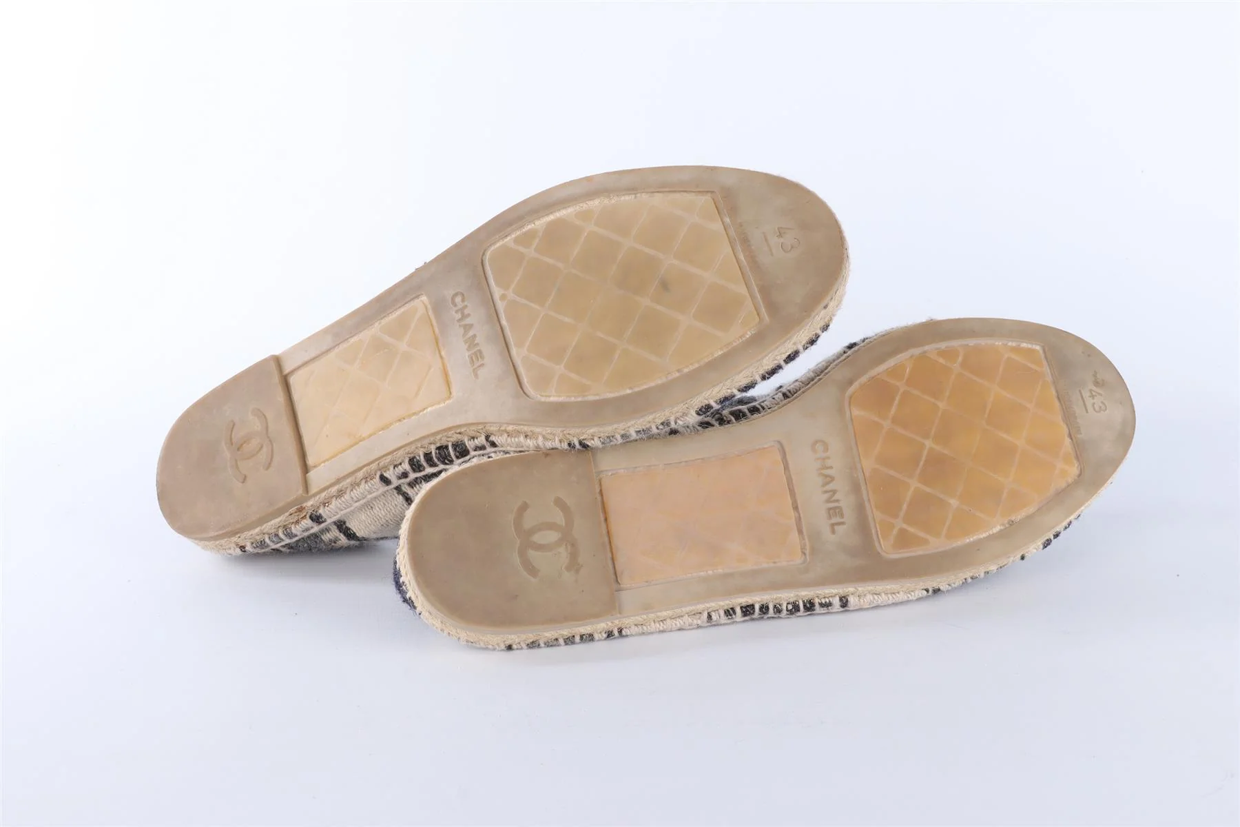 CHANEL NAVY MEN'S WOVEN ESPADRILLES EU 43 UK 9 US 10 - Image 6