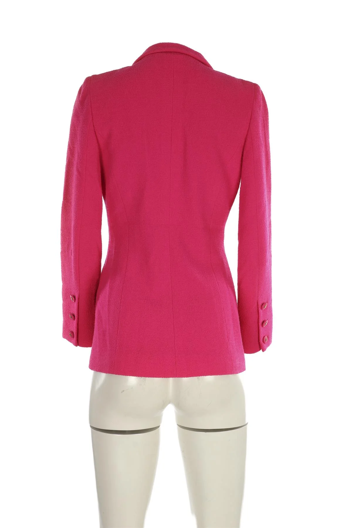 CHANEL PINK 1995 WOOL BLAZER FR 36 UK 8 - Image 4