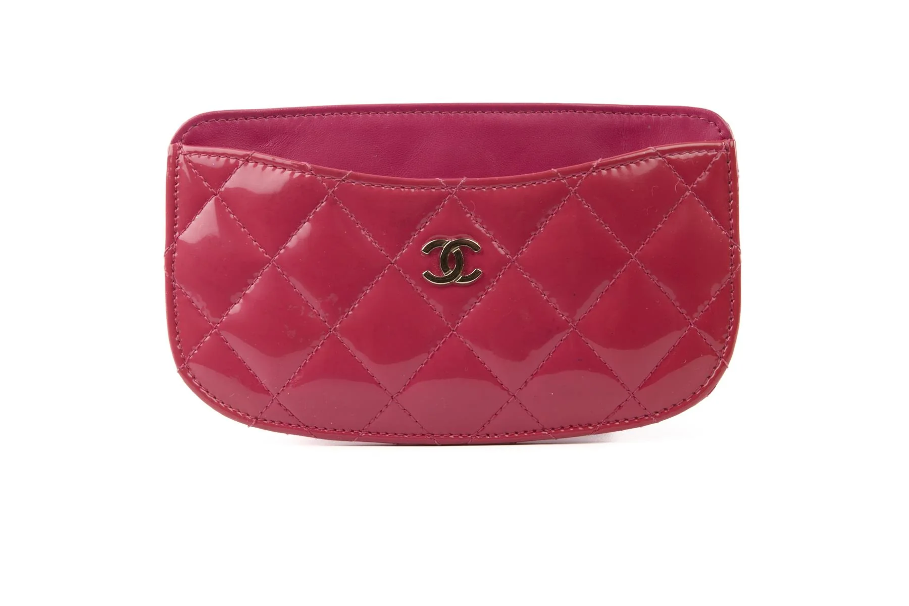 CHANEL PINK 2014 QUILTED PATENT LEATHER WALLET - Image 2