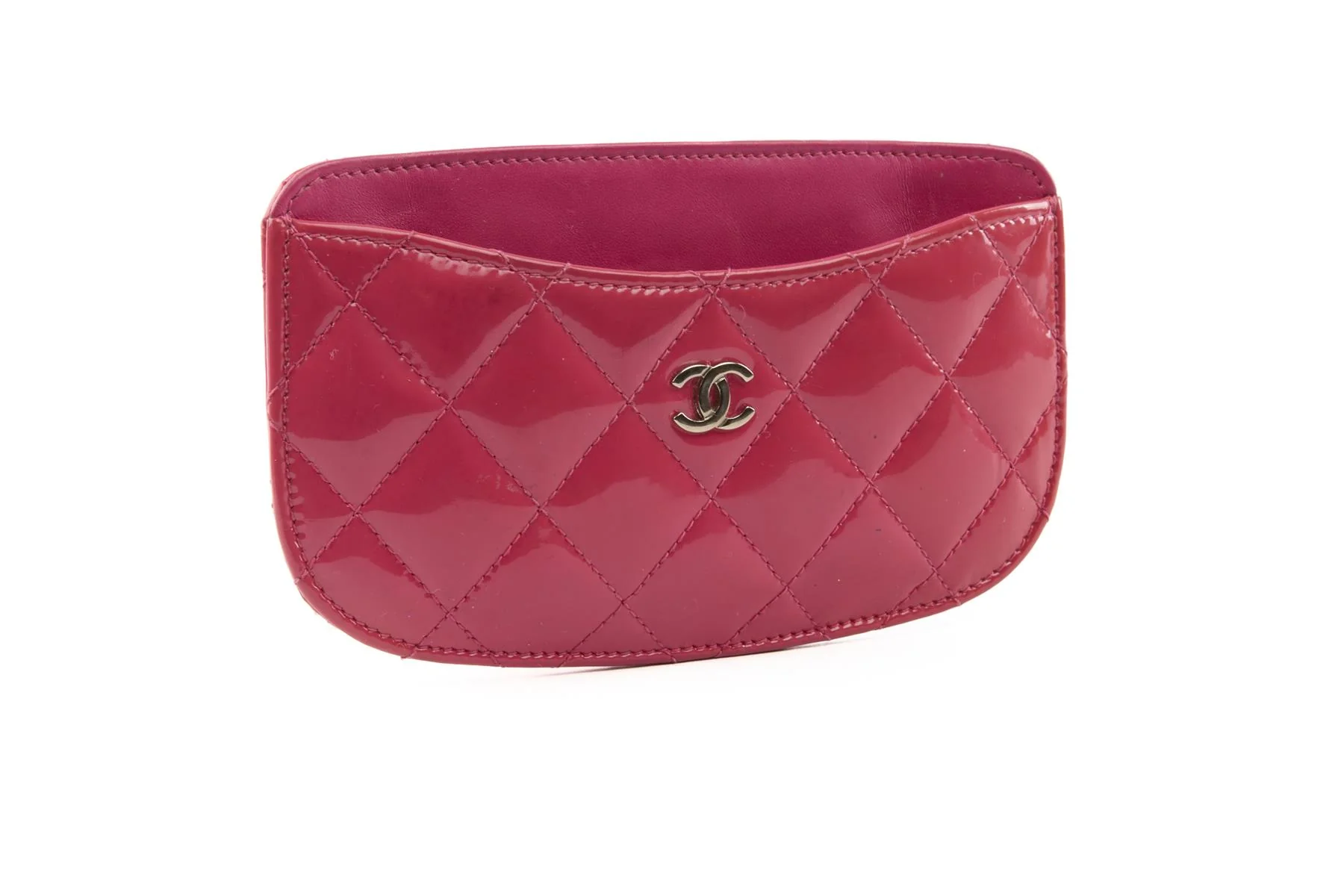 CHANEL PINK 2014 QUILTED PATENT LEATHER WALLET - Image 3