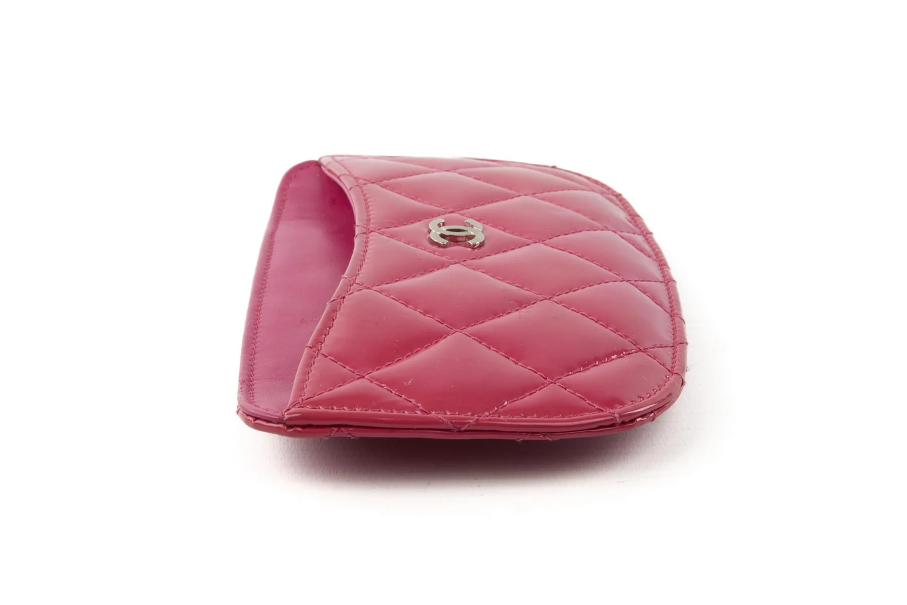 CHANEL PINK 2014 QUILTED PATENT LEATHER WALLET - Image 4
