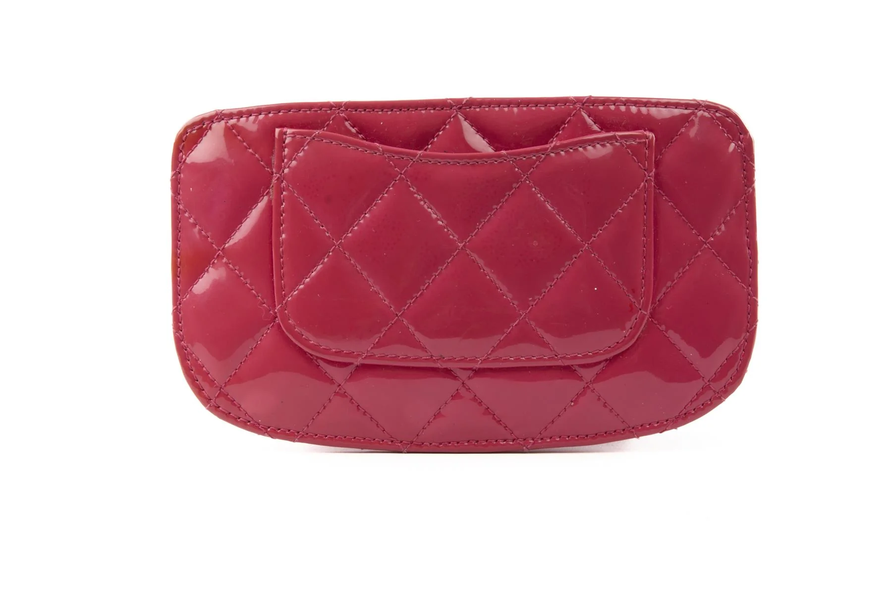 CHANEL PINK 2014 QUILTED PATENT LEATHER WALLET - Image 6