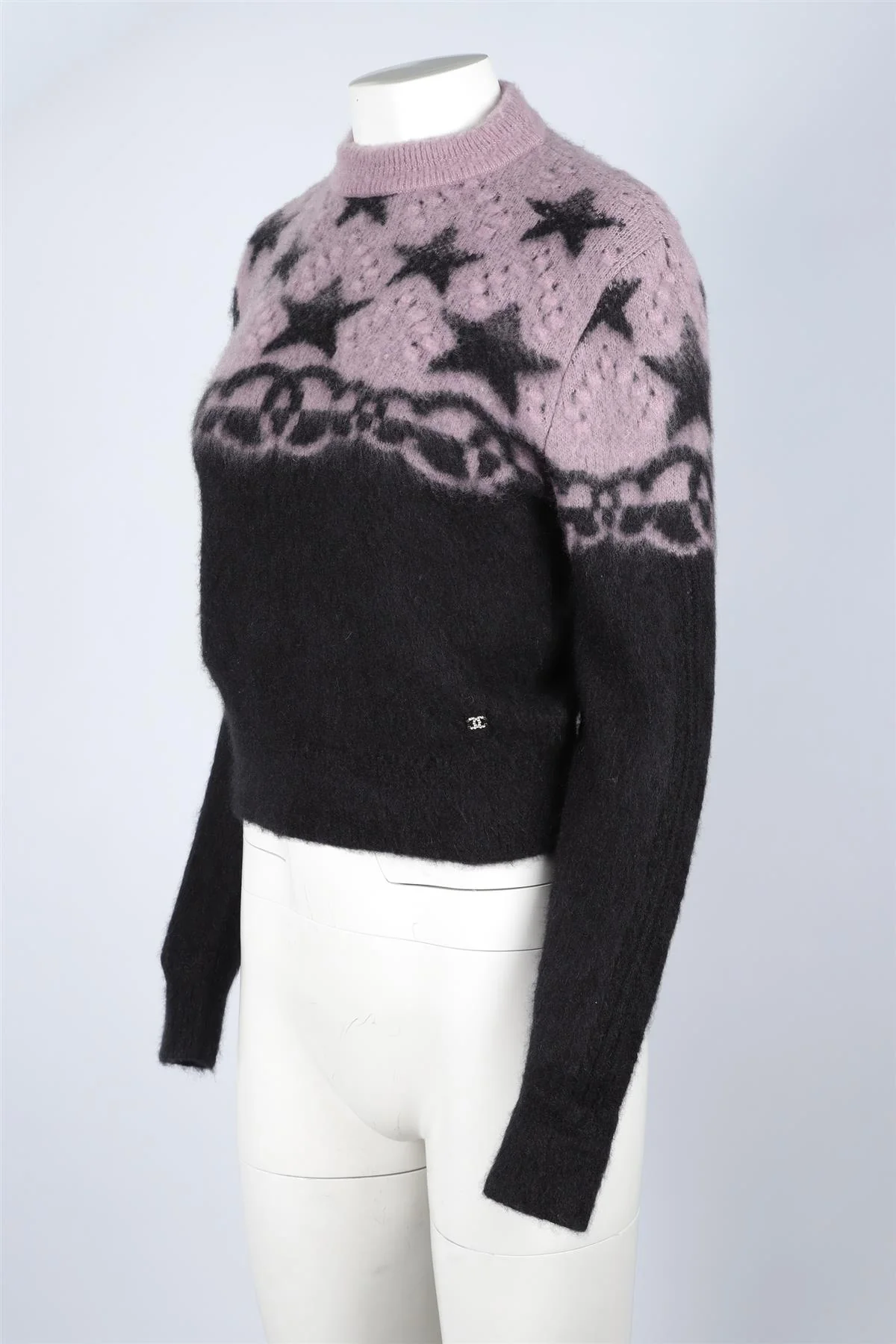 CHANEL PURPLE 2023 CASHMERE SWEATER FR 34 UK 6 - Image 3