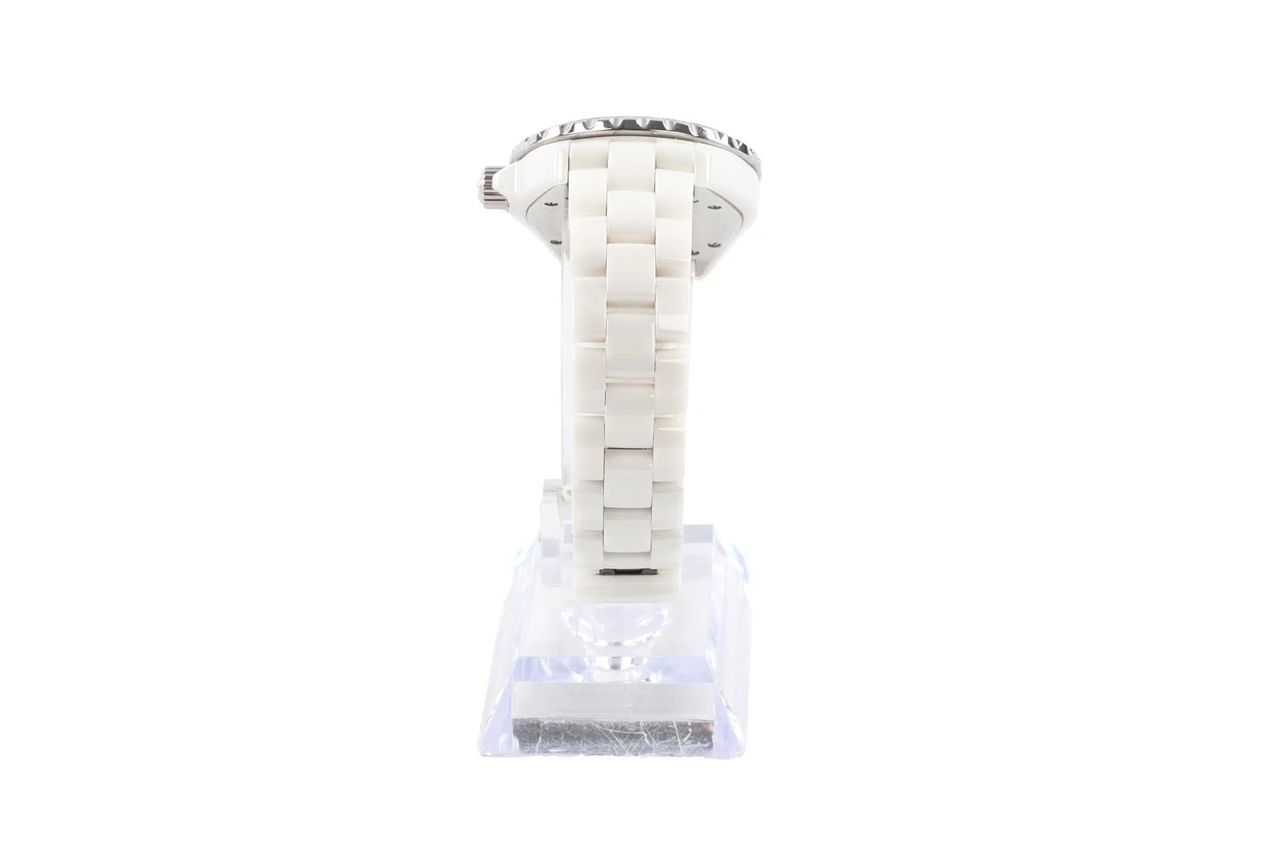 CHANEL WHITE J12 33 MM DIAMOND AND CERAMIC WRIST WATCH - Image 5