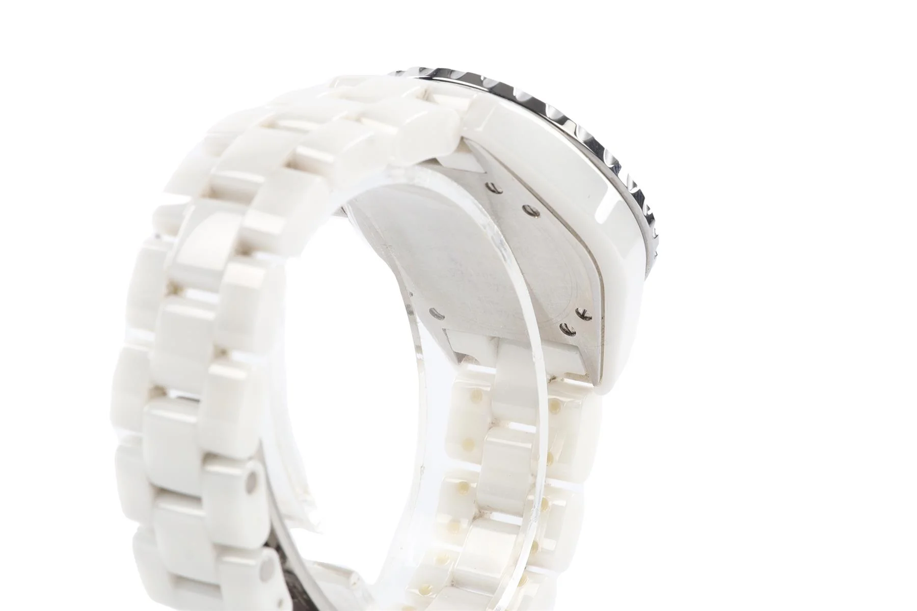 CHANEL WHITE J12 33 MM DIAMOND AND CERAMIC WRIST WATCH - Image 6