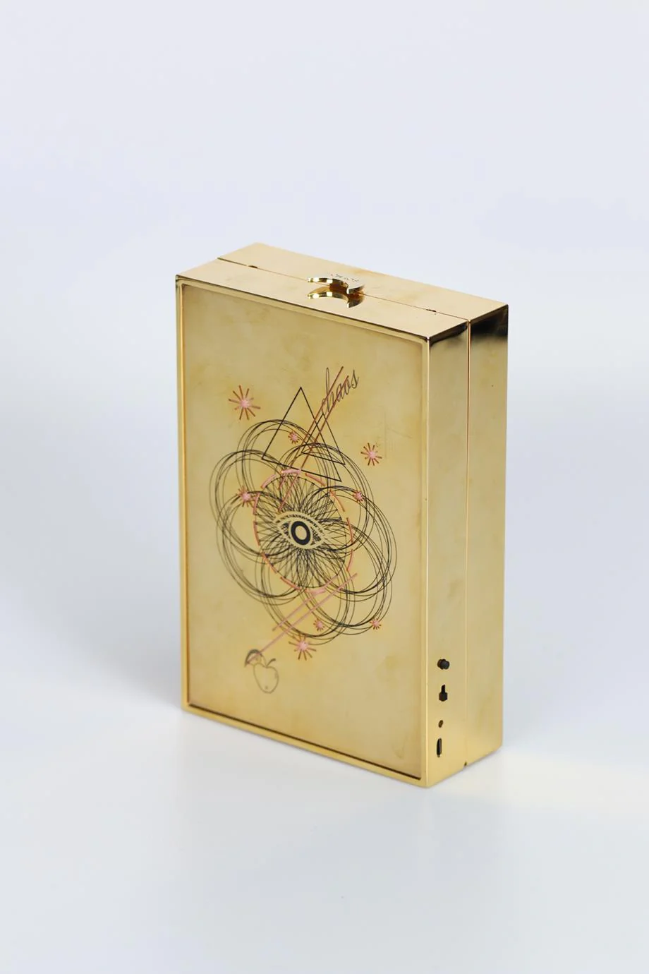 CHAOS PRINTED GOLD TONE CLUTCH - Image 4