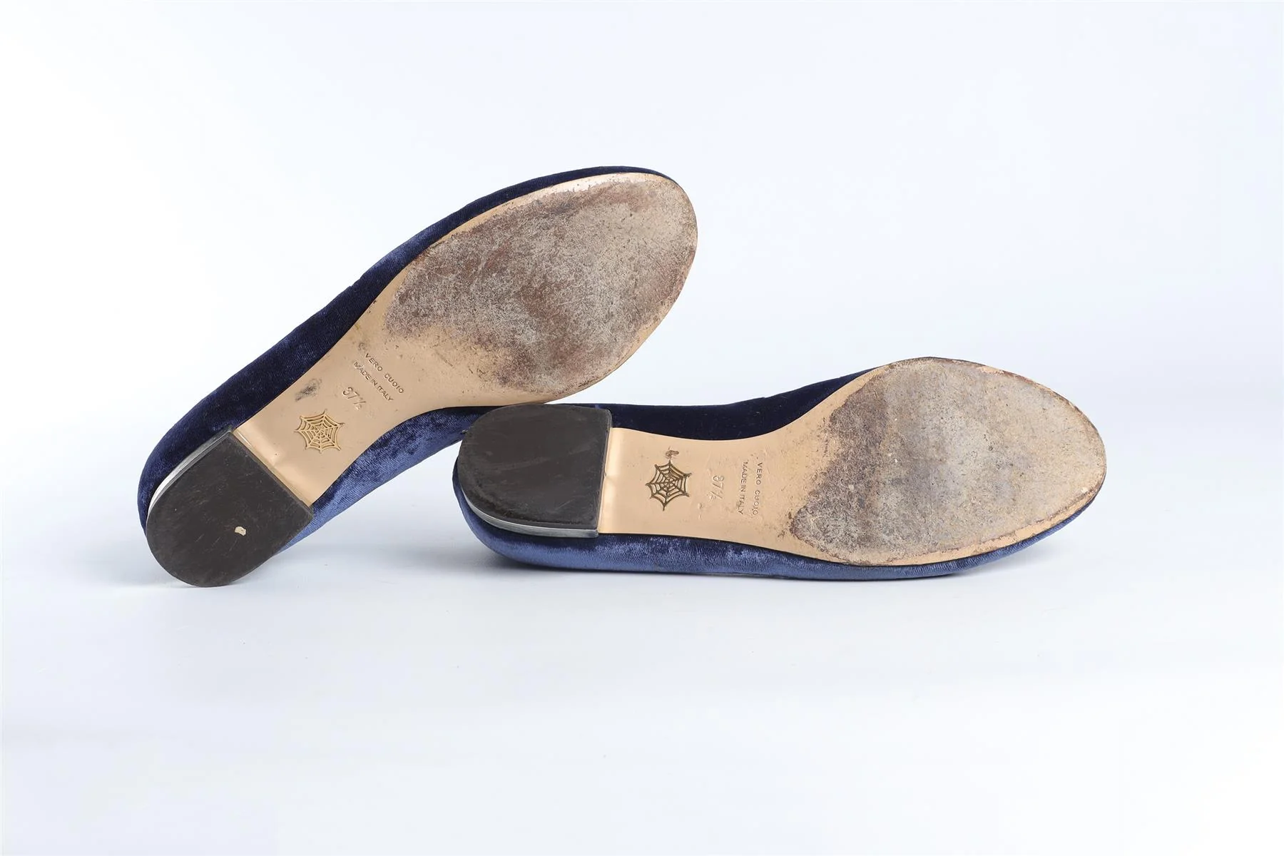 CHARLOTTE OLYMPIA BLUE VELVET BALLET FLATS EU 37.5 UK 4.5 US 7.5 - Image 6
