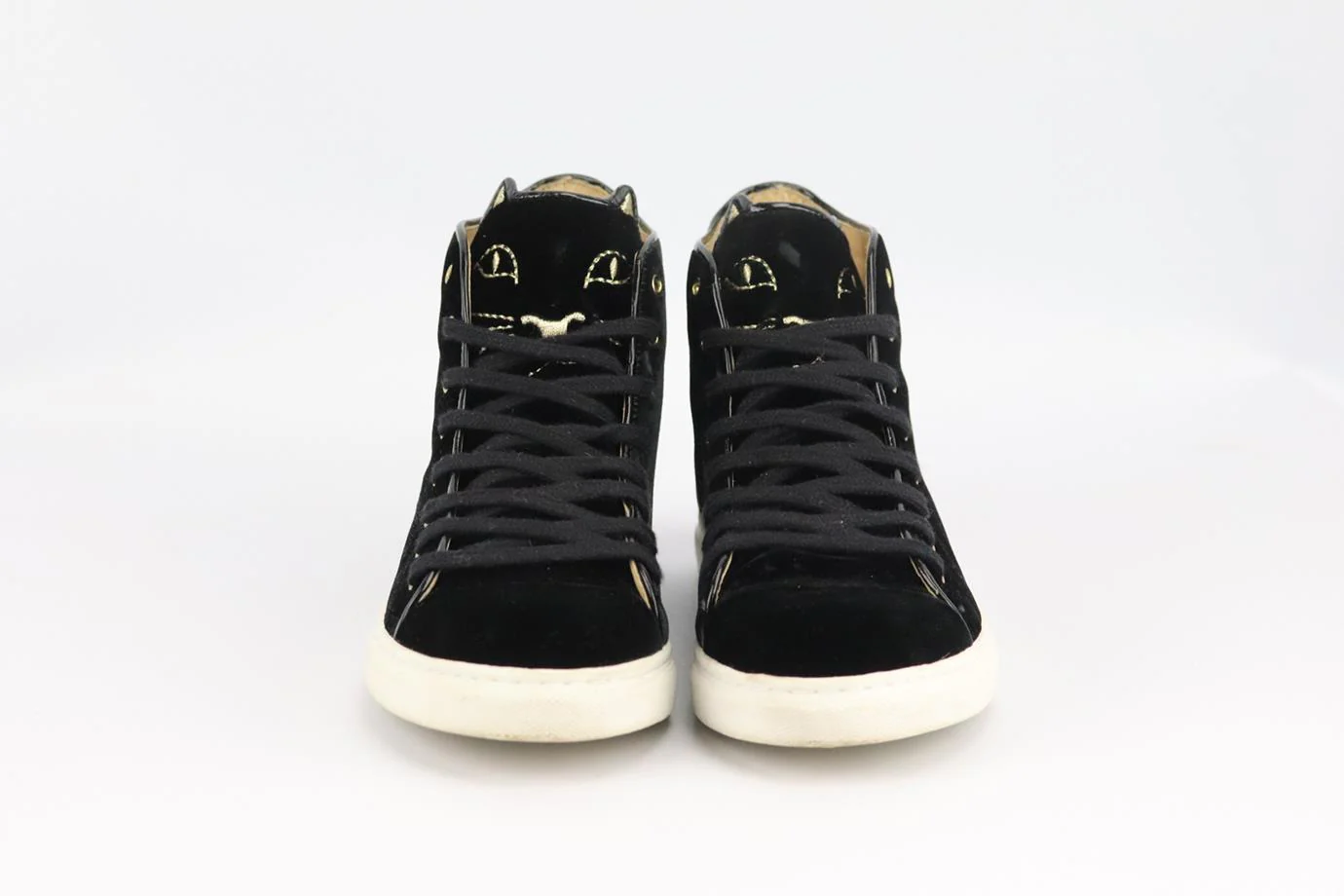 CHARLOTTE OLYMPIA EMBROIDERED VELVET SNEAKERS EU 37 UK 4 US 7 - Image 3