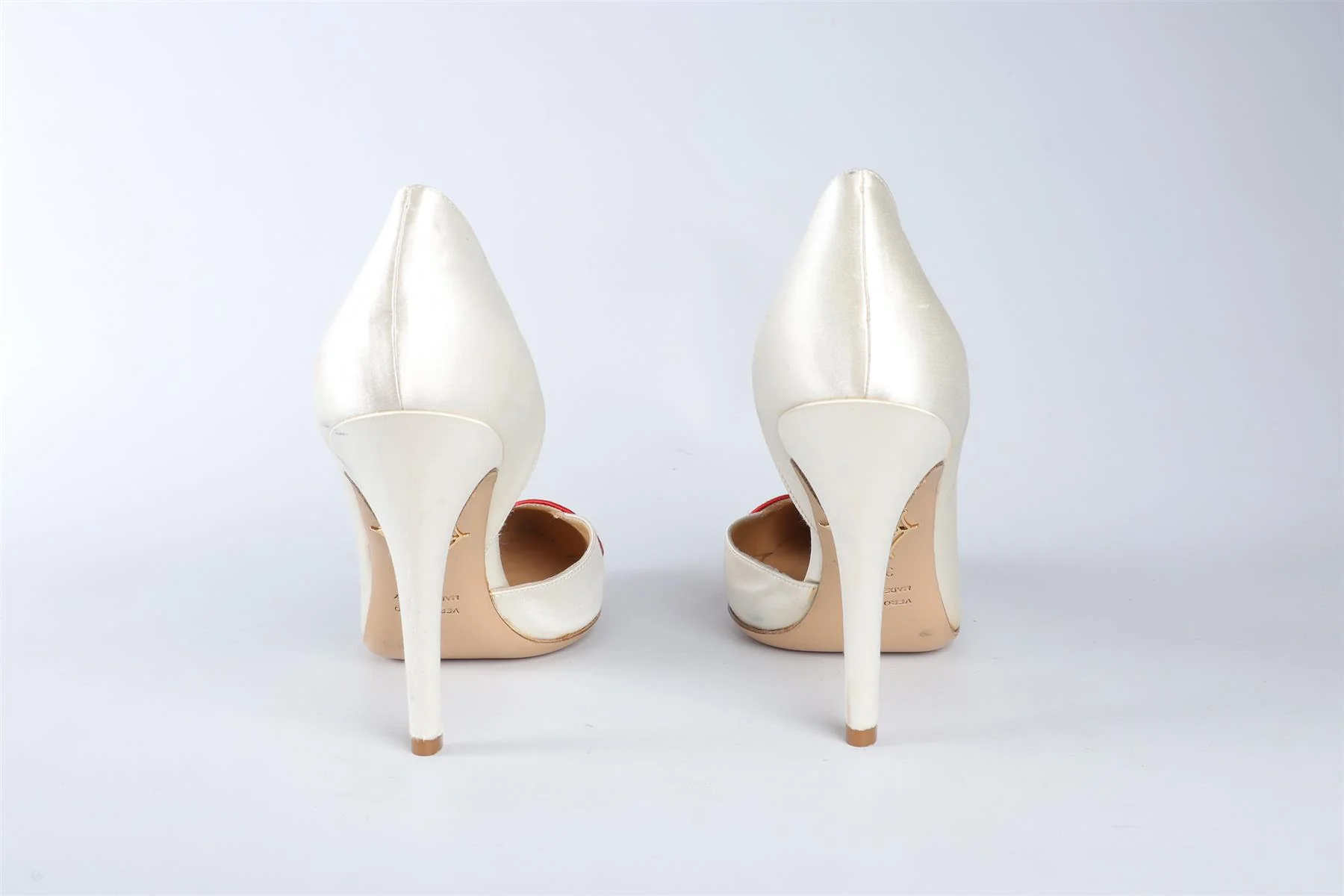 CHARLOTTE OLYMPIA WHITE SATIN PUMPS EU 37.5 UK 4.5 US 7.5 - Image 5