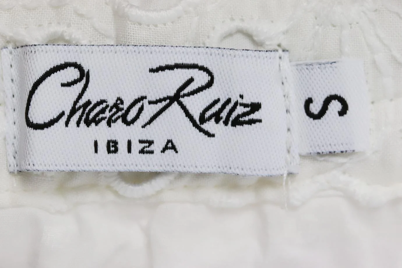 CHARO RUIZ BRODERIE ANGLAISE COTTON BLEND MINI SKIRT SMALL - Image 5