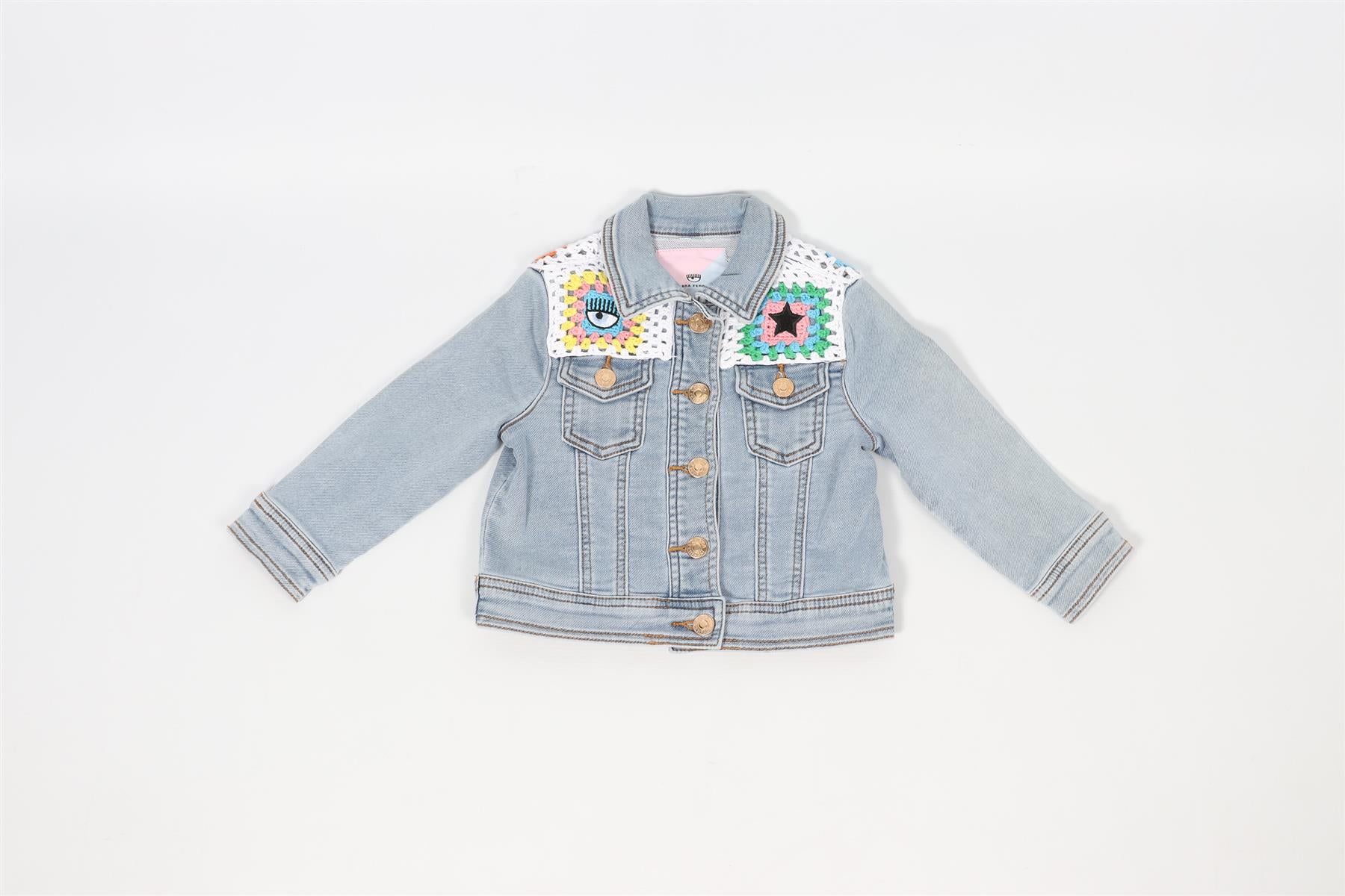CHIARA FERRAGNI BLUE KIDS GIRLS DENIM JACKET 2 YEARS - Image 2
