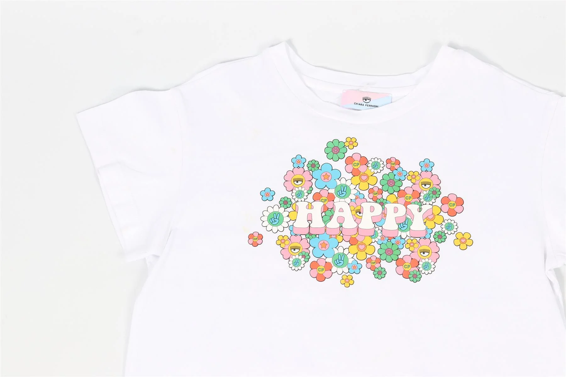 CHIARA FERRAGNI WHITE KIDS GIRLS COTTON T-SHIRT 2 YEARS - Image 3
