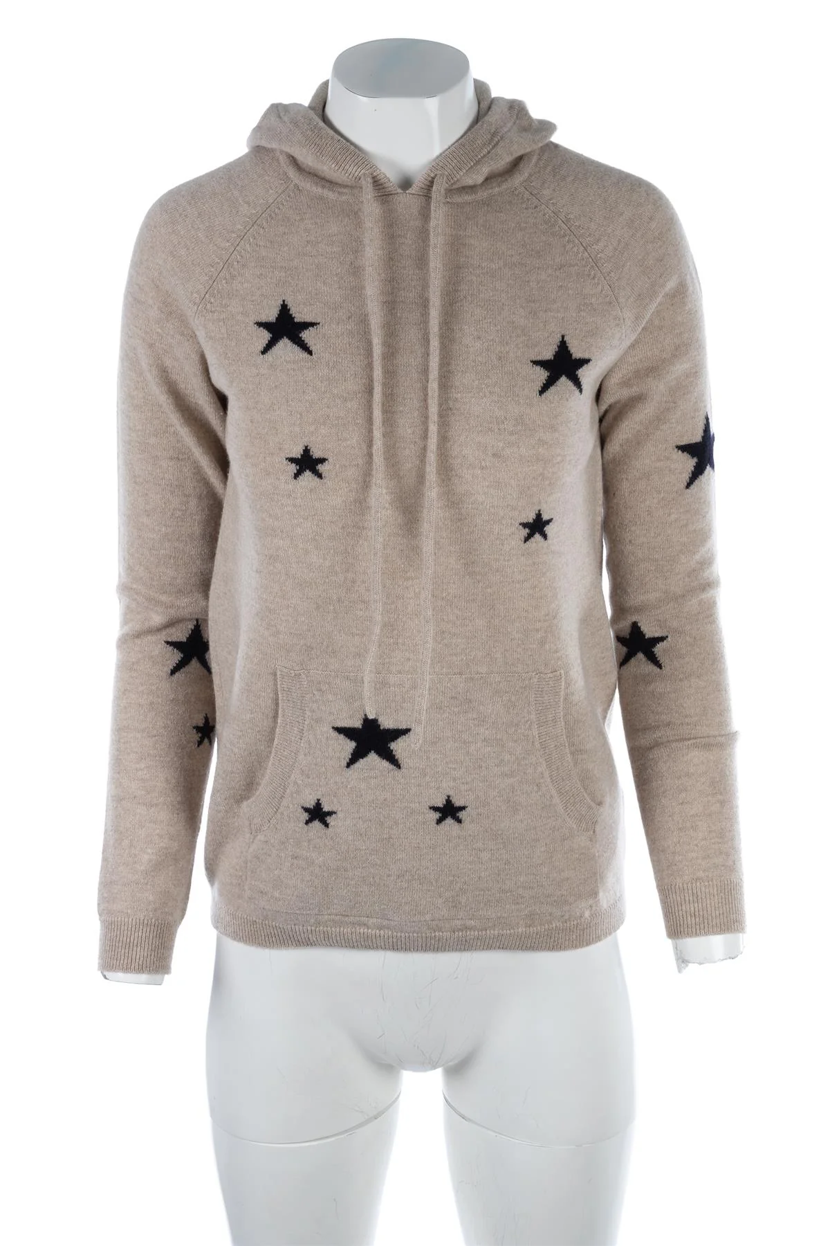 CHINTI & PARKER BEIGE CASHMERE HOODIE XSMALL - Image 2