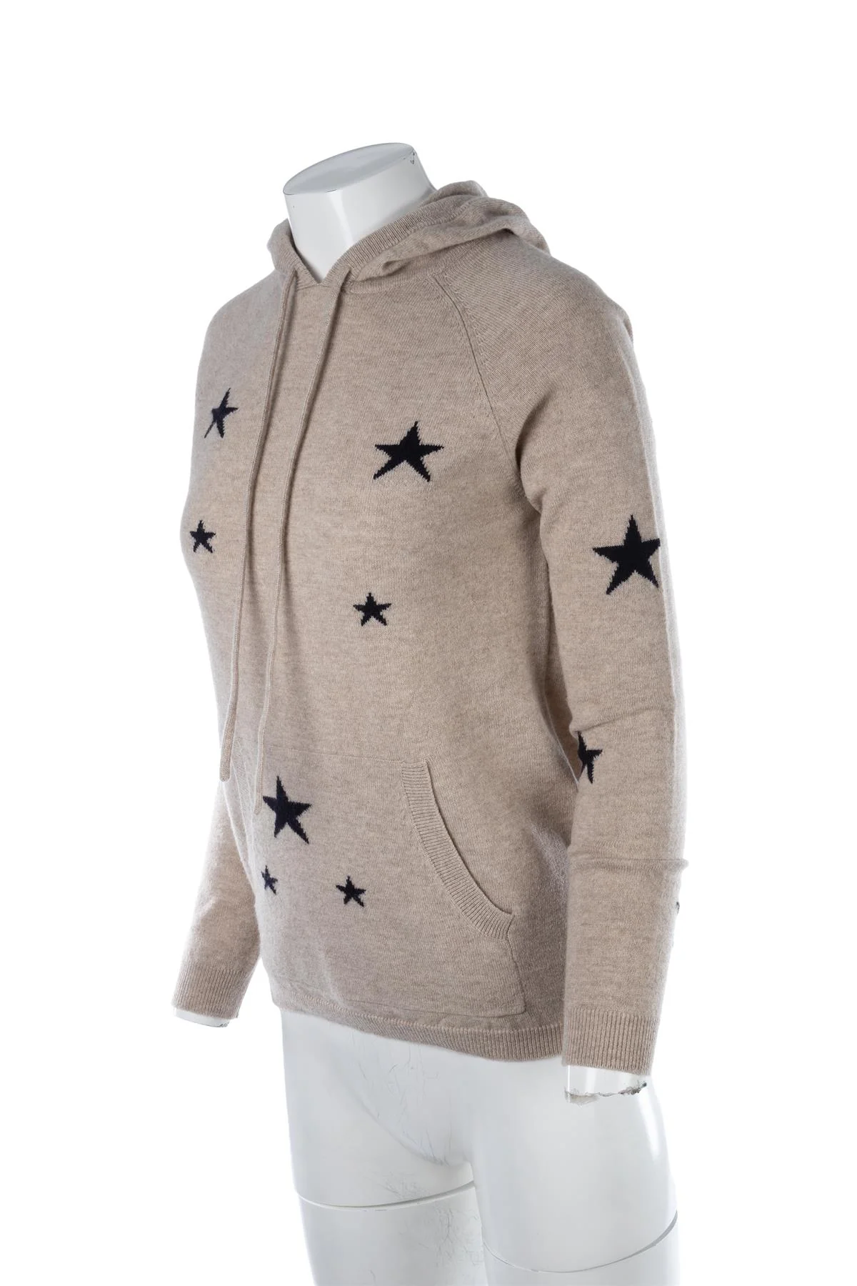 CHINTI & PARKER BEIGE CASHMERE HOODIE XSMALL - Image 3