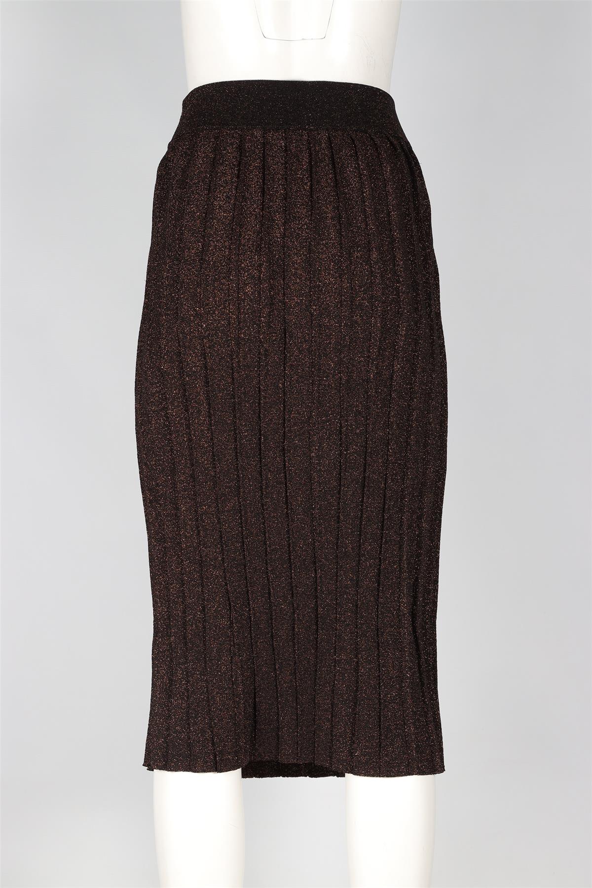 CHINTI & PARKER BRONZE KNIT MIDI SKIRT SMALL - Image 4