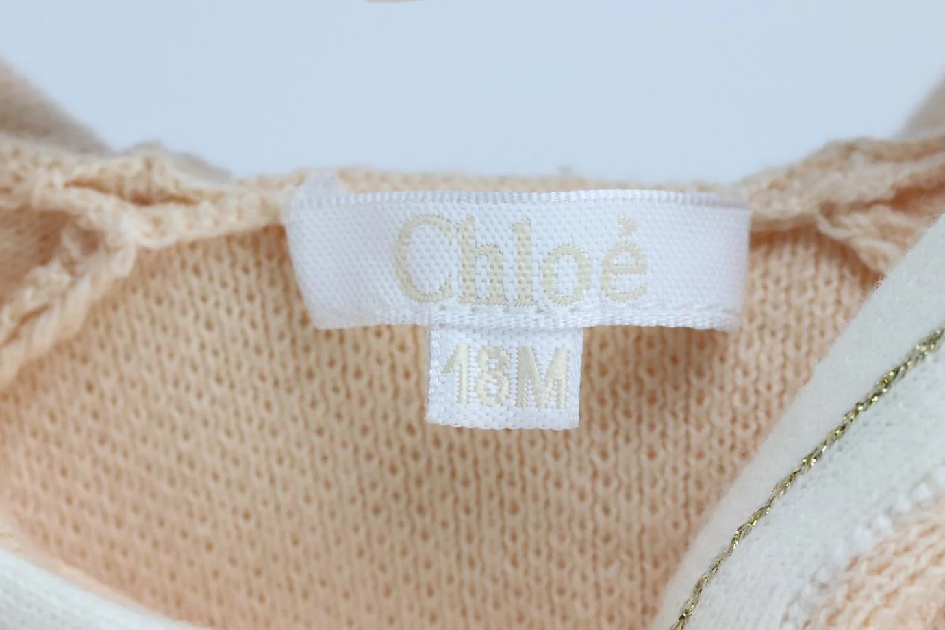 CHLOÉ BABY GIRLS COTTON CARDIGAN 18 MONTHS - Image 4