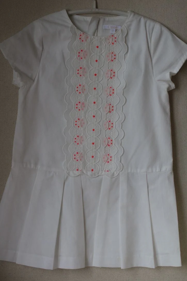 CHLOE BABY GIRLS IVORY EMBROIDERED COUTURE DRESS 2 YEARS - Image 3