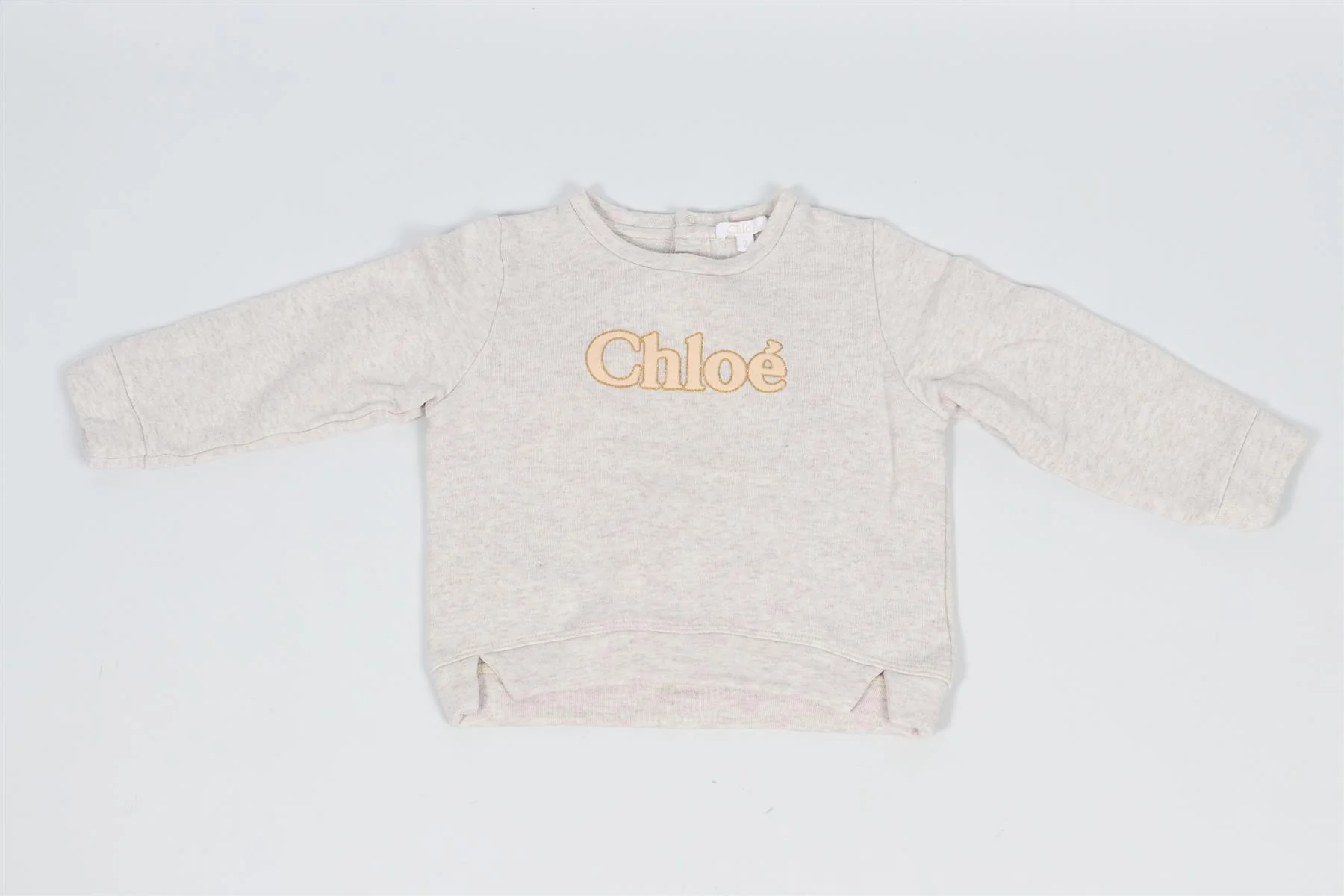 CHLOÉ BEIGE KIDS GIRLS COTTON SWEATSHIRT 2 YEARS - Image 2