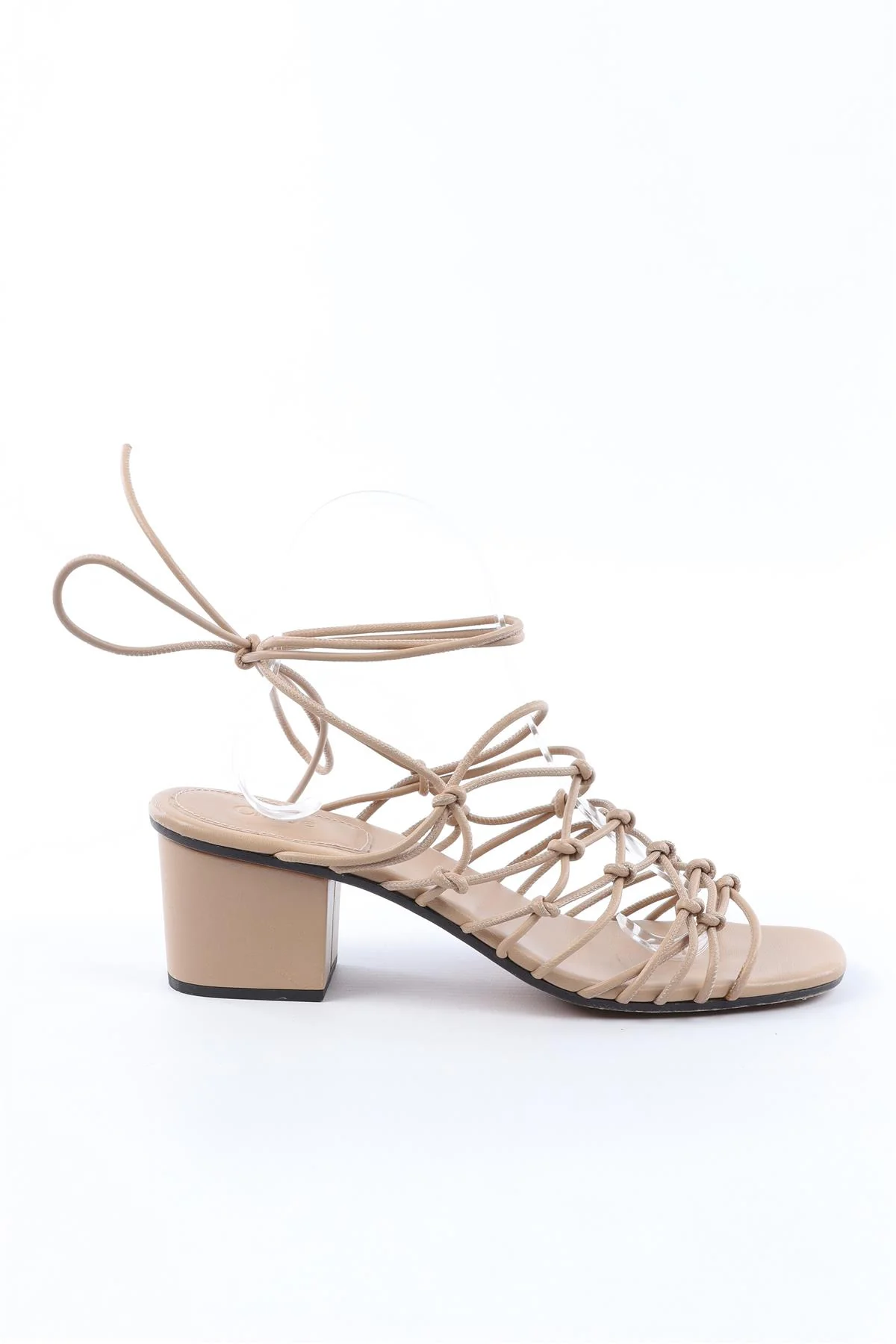 CHLOÉ BEIGE LEATHER SANDALS EU 38.5 UK 5.5 US 8.5 - Image 2