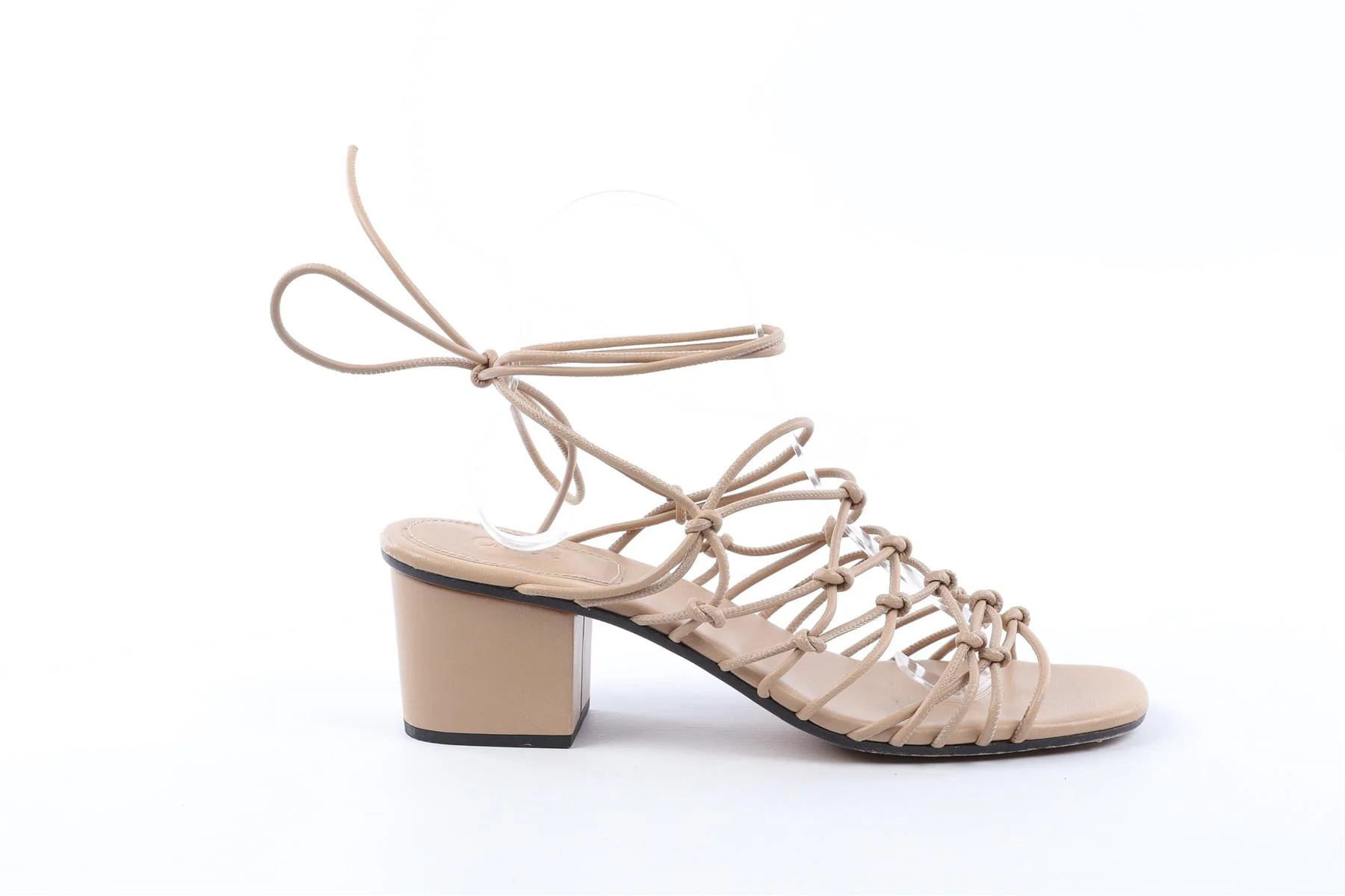 CHLOÉ BEIGE LEATHER SANDALS EU 38.5 UK 5.5 US 8.5 - Image 3