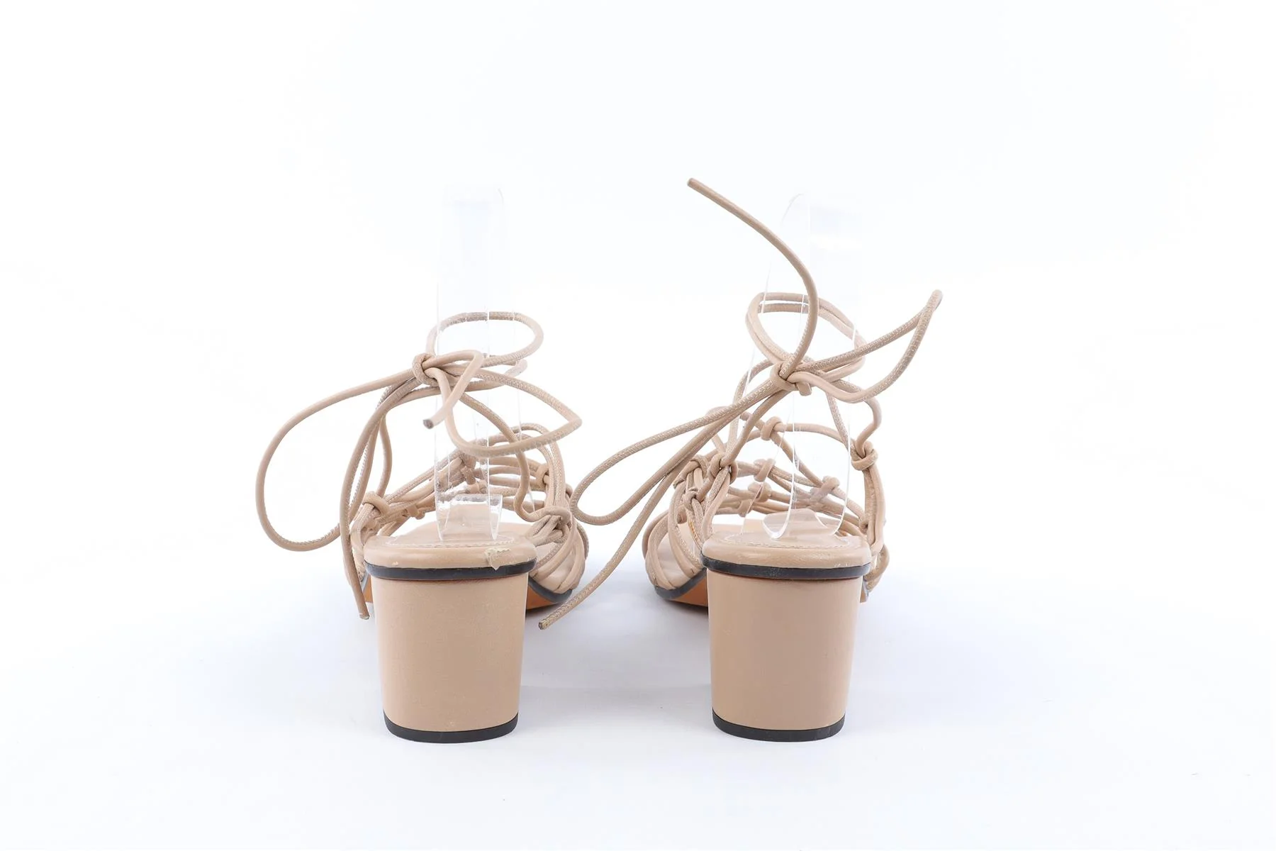 CHLOÉ BEIGE LEATHER SANDALS EU 38.5 UK 5.5 US 8.5 - Image 6