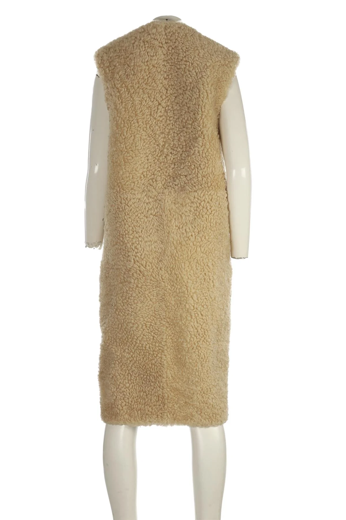 CHLOÉ BEIGE SHEARLING GILET FR 36 UK 8 - Image 4