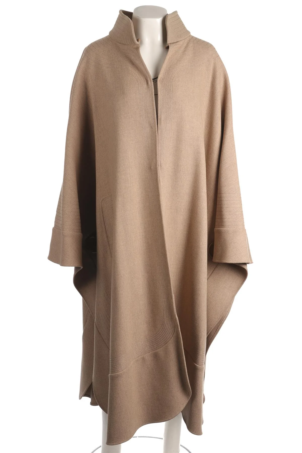 CHLOÉ BEIGE WOOL CAPE FR 34 UK 8 - Image 2