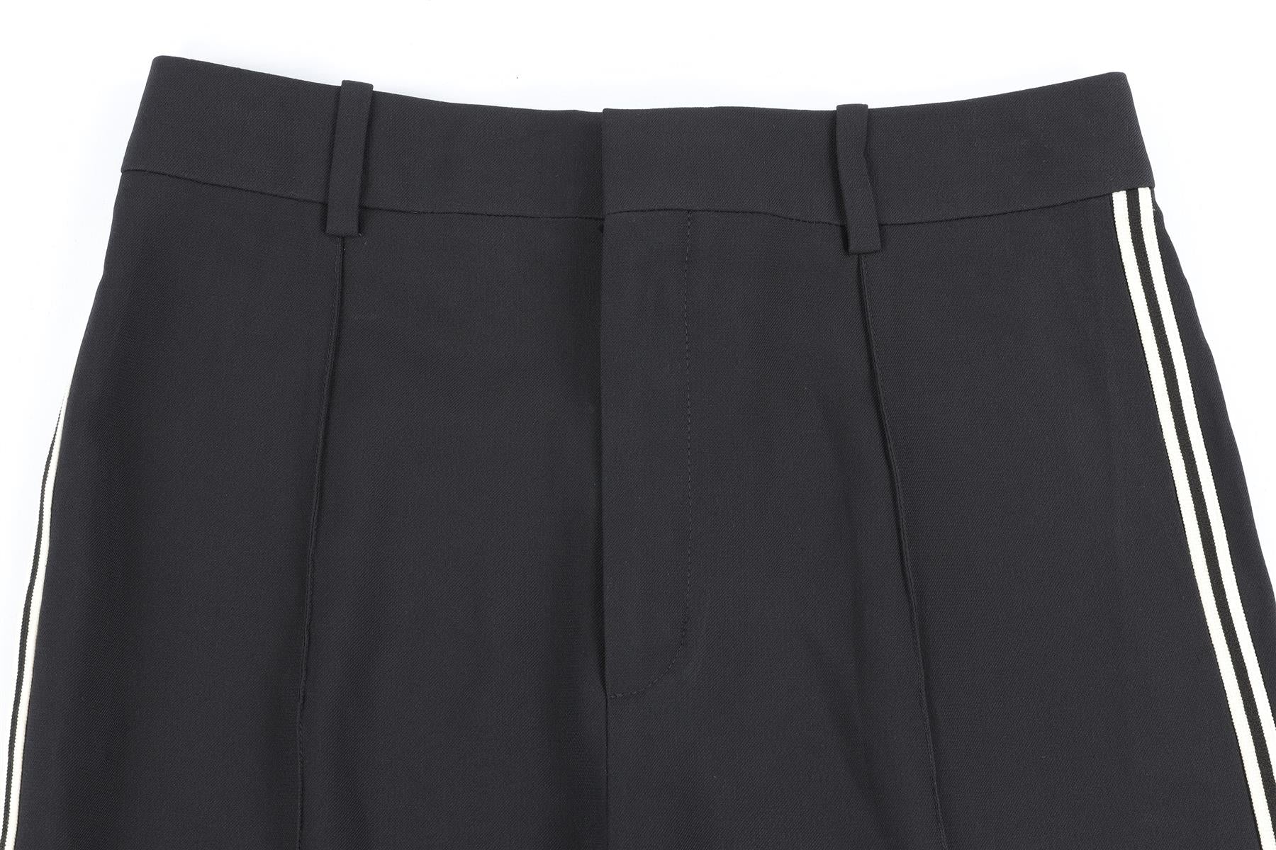 CHLOÉ BLACK CREPE STRAIGHT LEG PANTS FR 36 UK 8 - Image 3